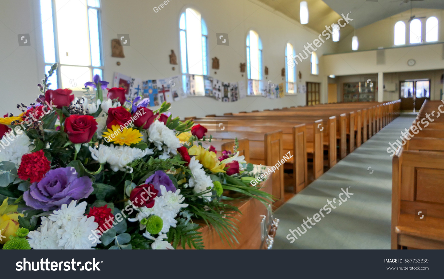 Funeral Casket Coffin Burial Farewell The Royalty Free Stock Photo