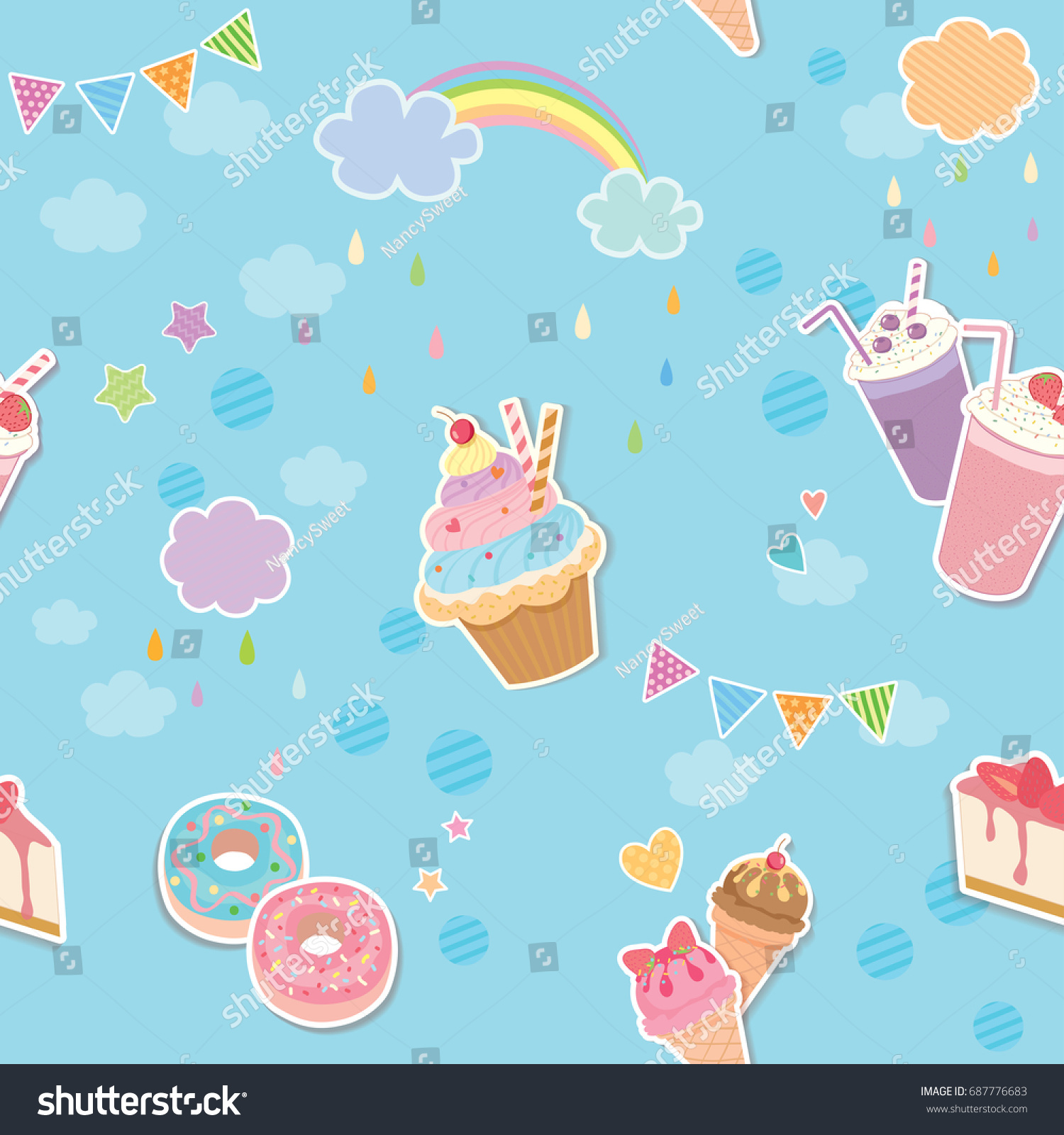 Vector Of Sweet Menu Dessert And Drink Design To Royalty Free Stock