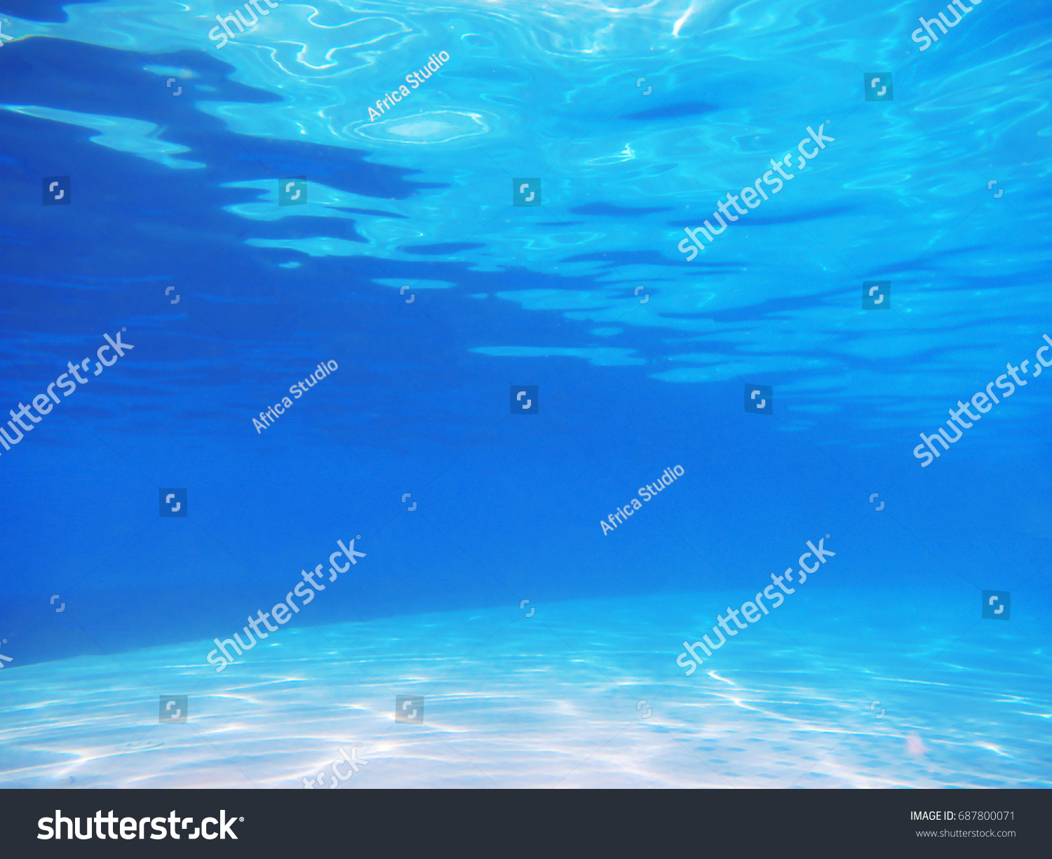View of swimming pool underwater #687800071
