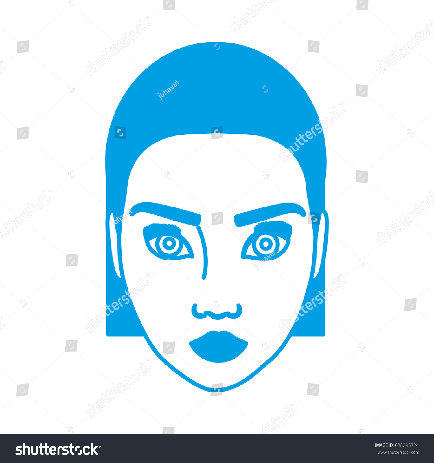 woman face icon #688293724