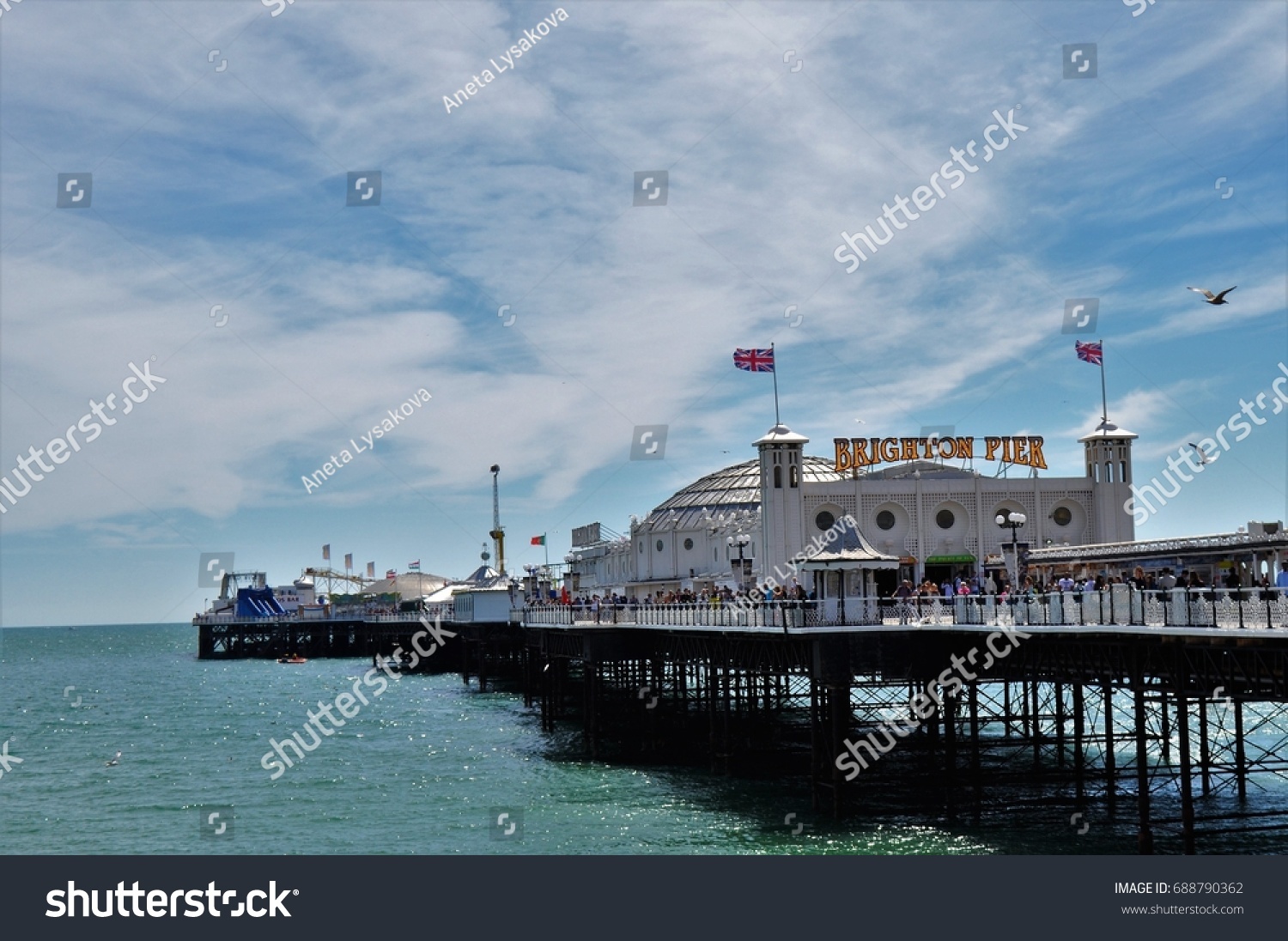 Brighton pier on sunny day #688790362
