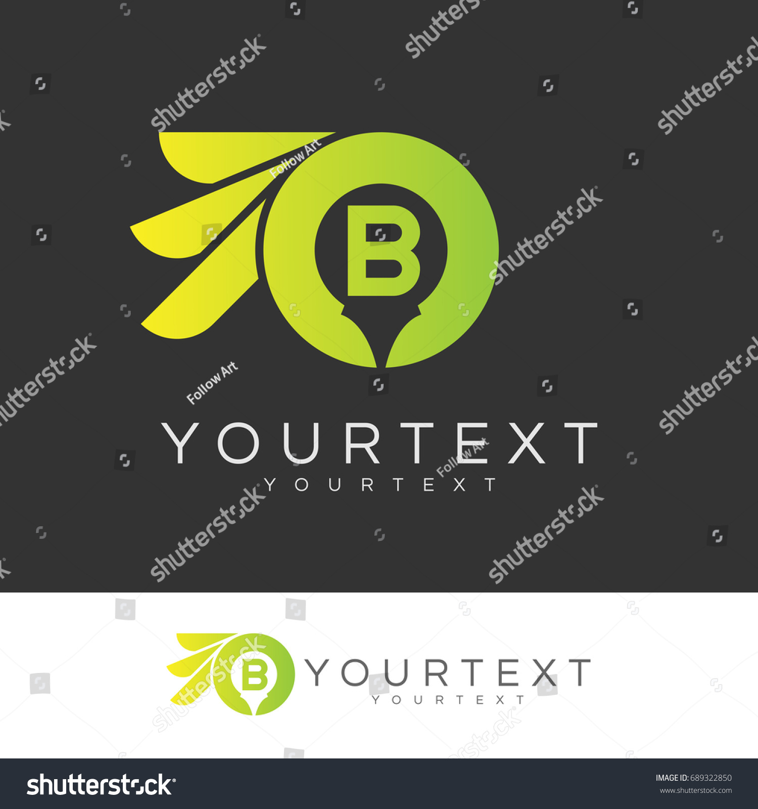 Hands Put The Golf Ball Initial Letter B Logo - Royalty Free Stock ...