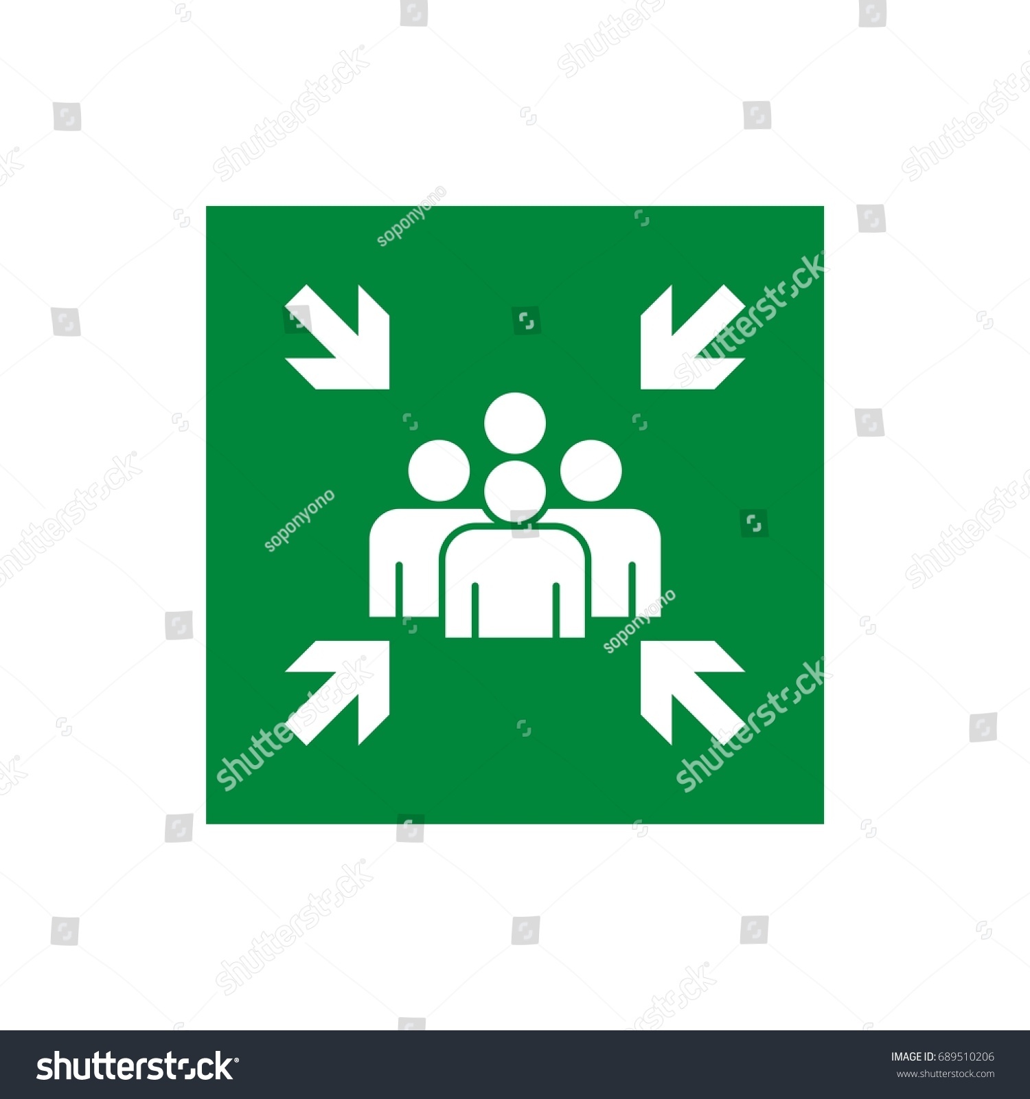 Fire Assembly Point Vector Signage Illustration - Royalty Free Stock ...