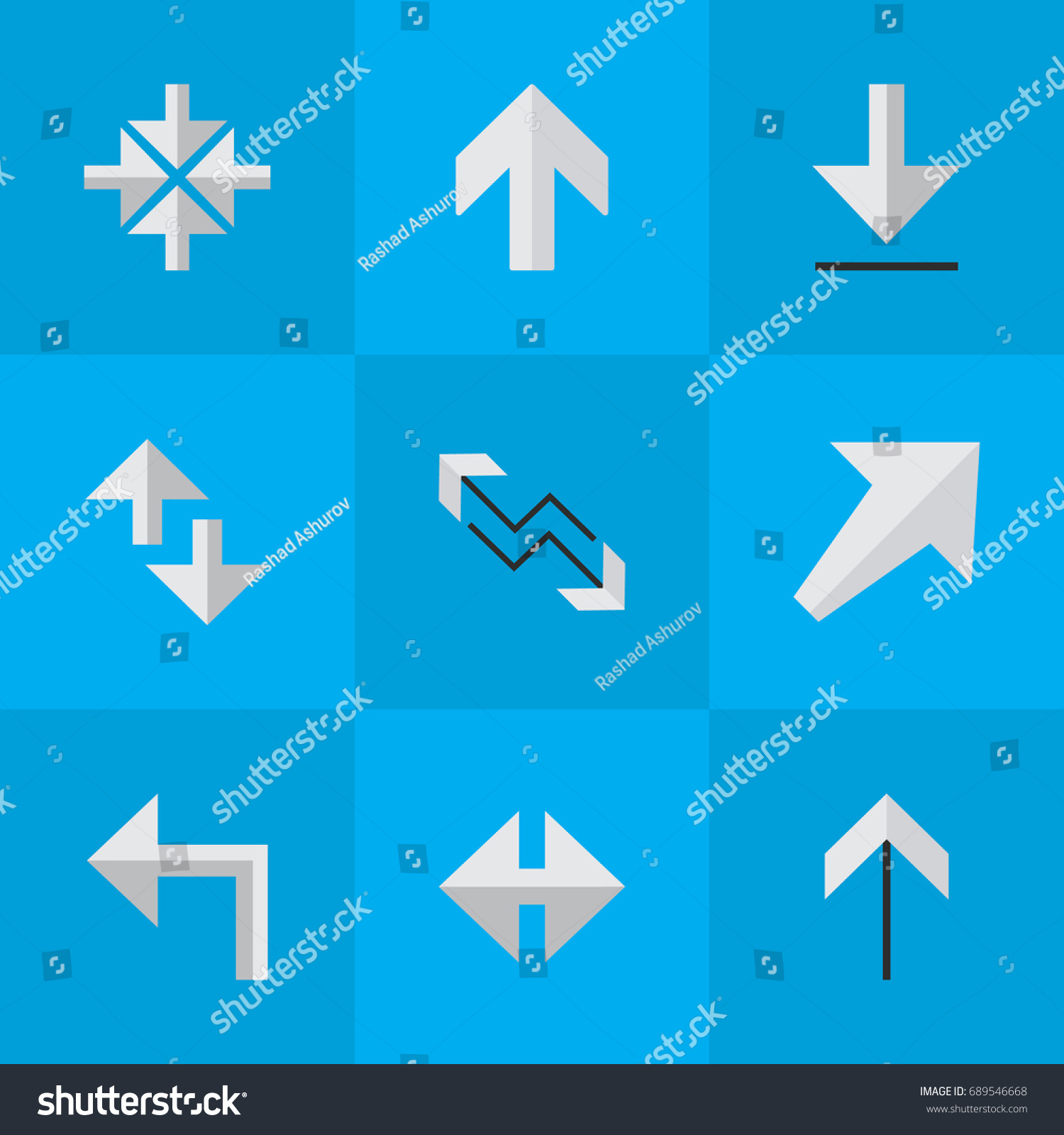 Vector Illustration Set Of Simple Arrows Icons. - Royalty Free Stock ...