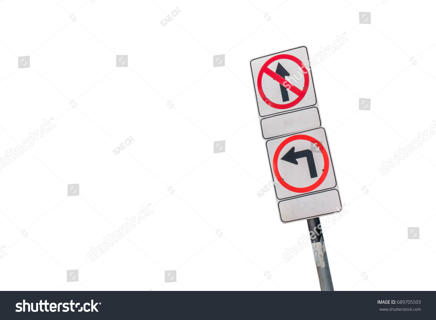 Traffic sign isolated from white background. #689705503
