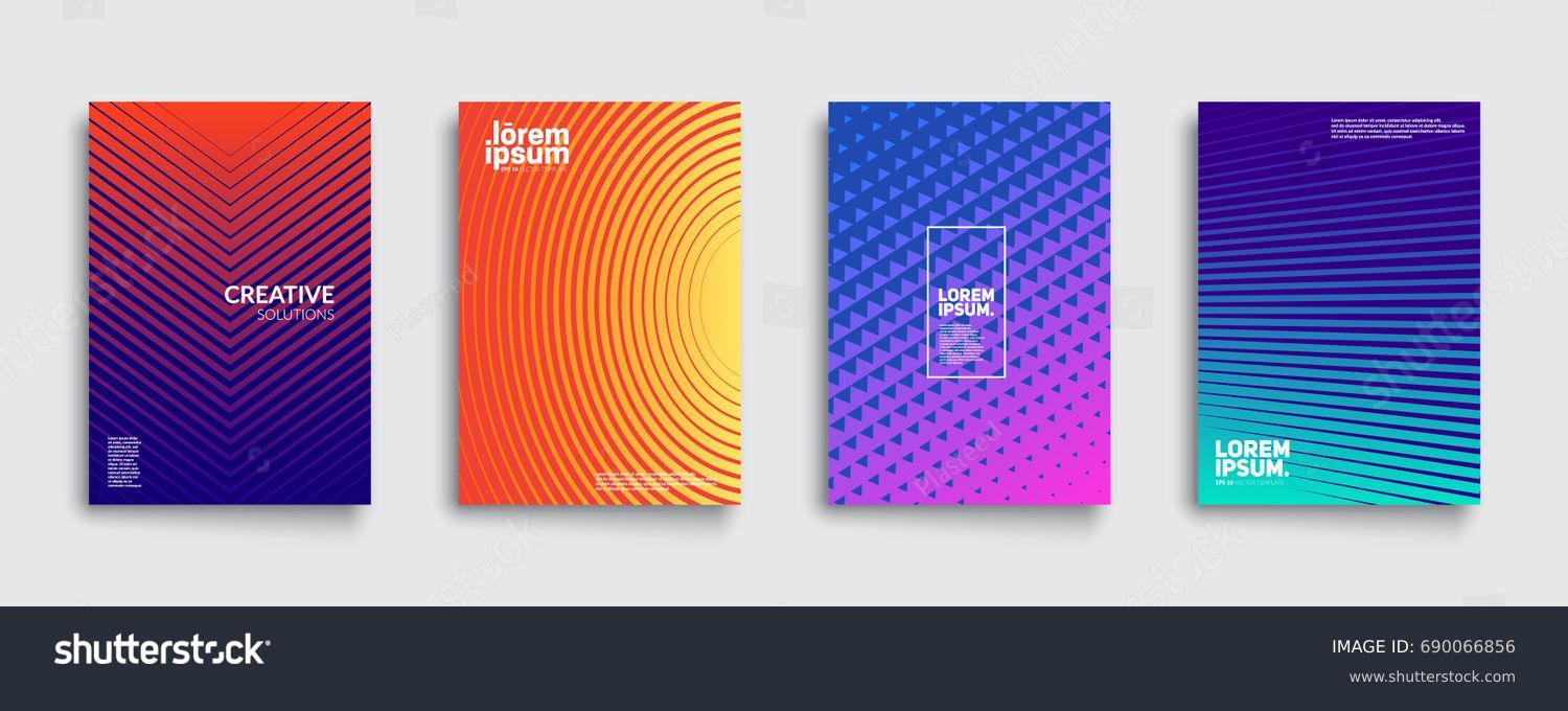 Minimal covers design. Colorful halftone gradients. Future geometric patterns. Eps10 vector. #690066856