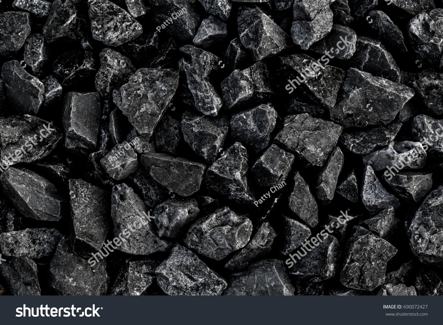 Natural black coals for background. Industrial coals  #690072427