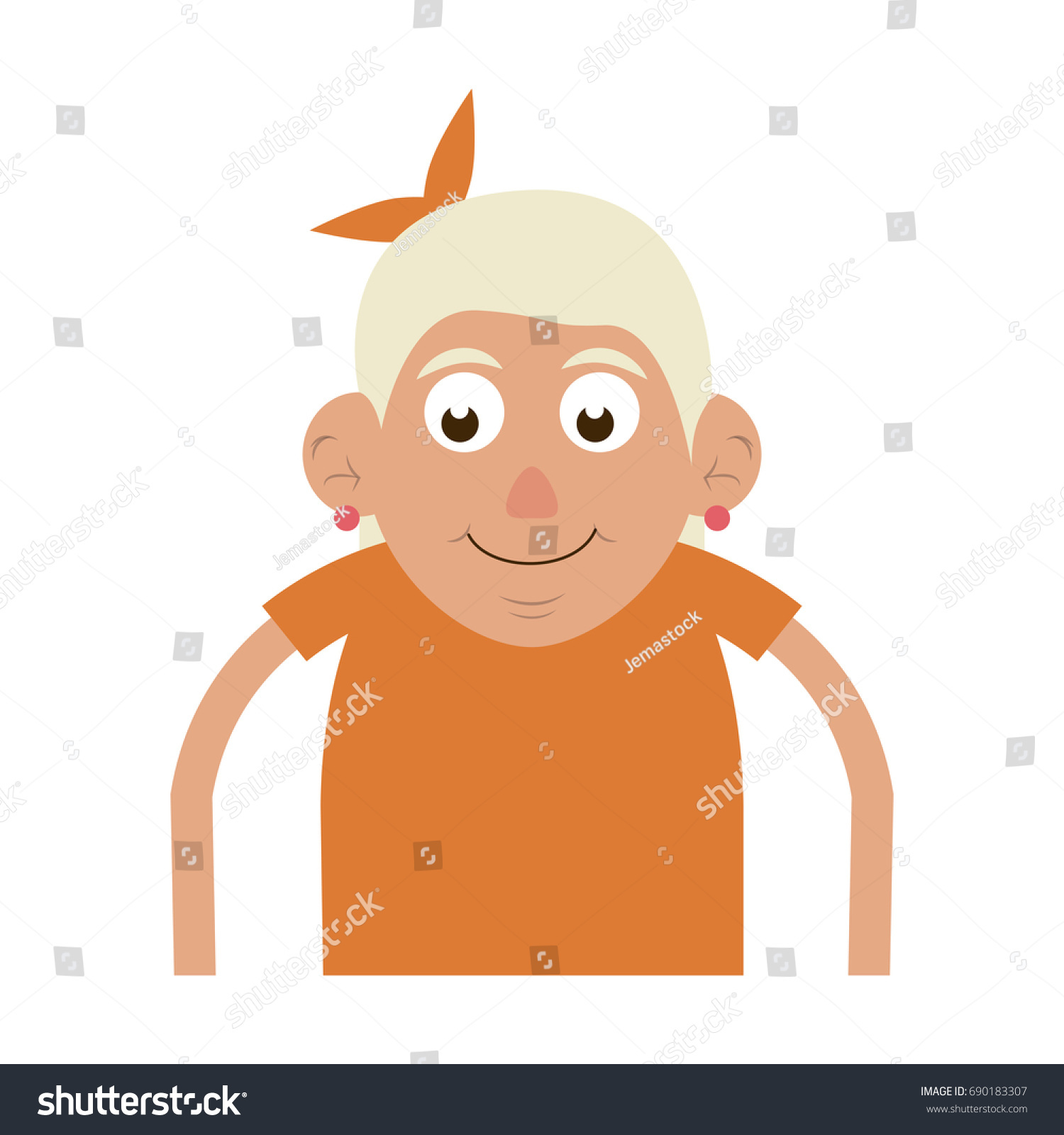 cute elderly person icon image  #690183307