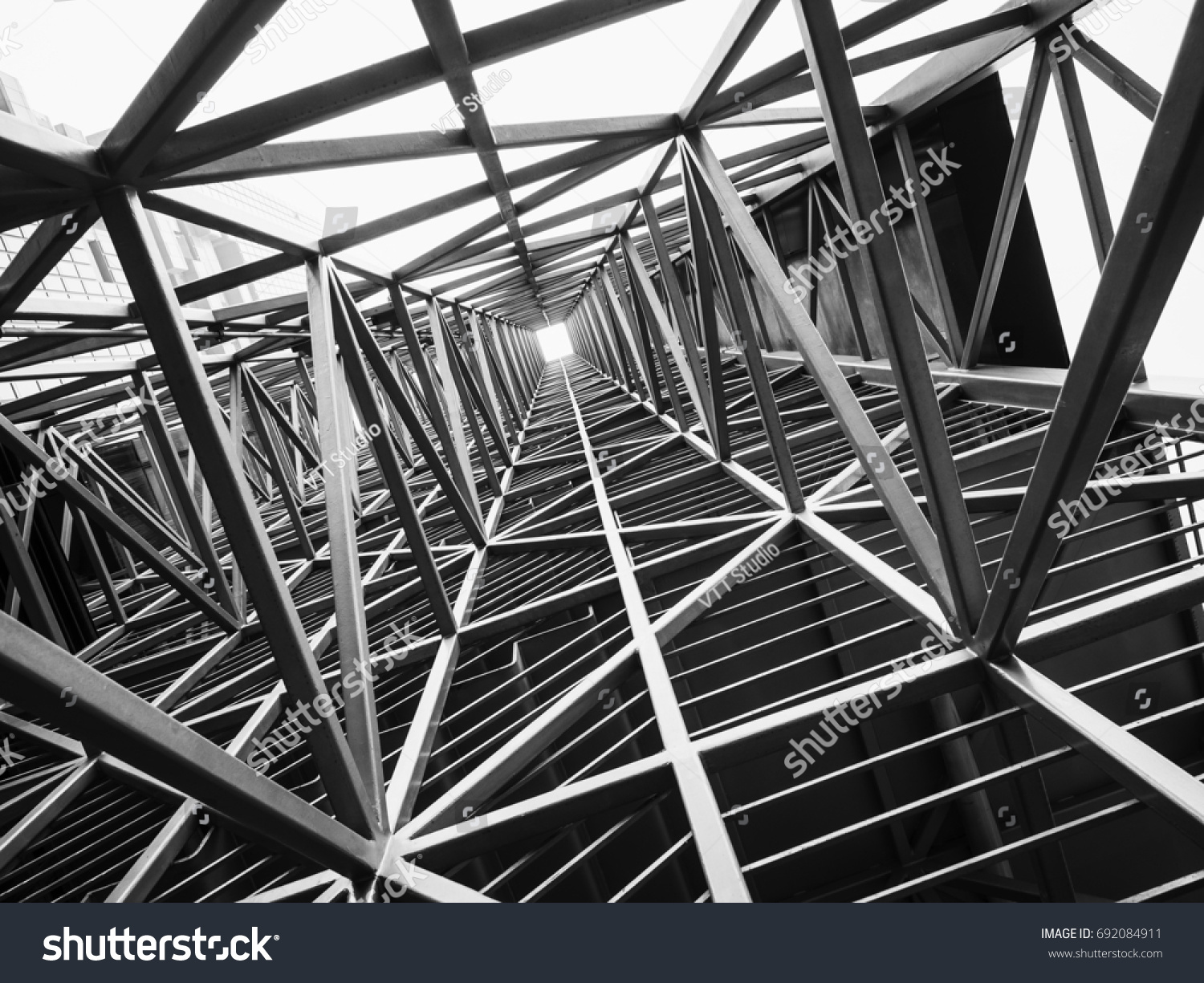 Steel structure Architecture construction Abstract Background #692084911