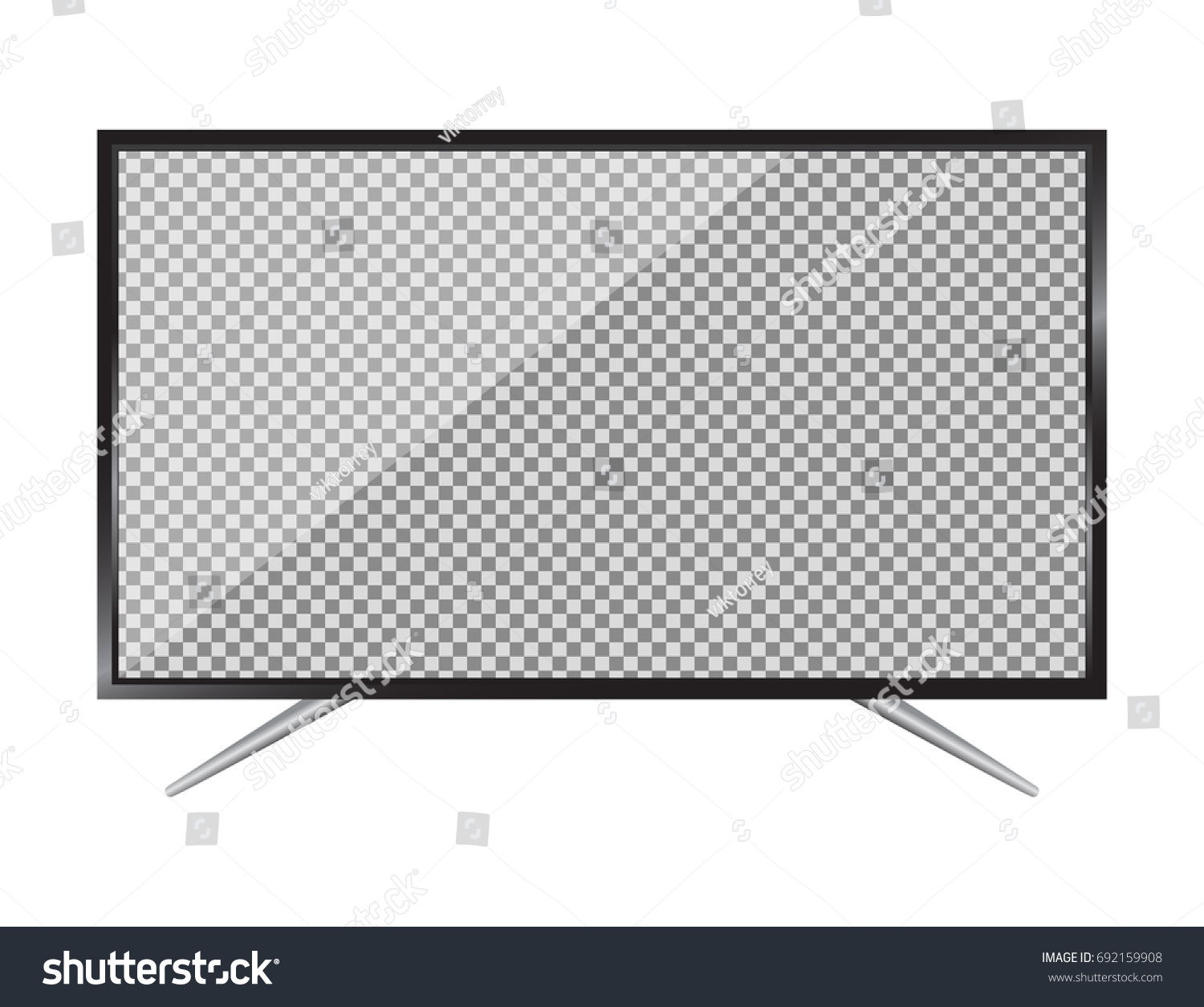 TV flat screen lcd, plasma realistic vector - Royalty Free Stock Vector