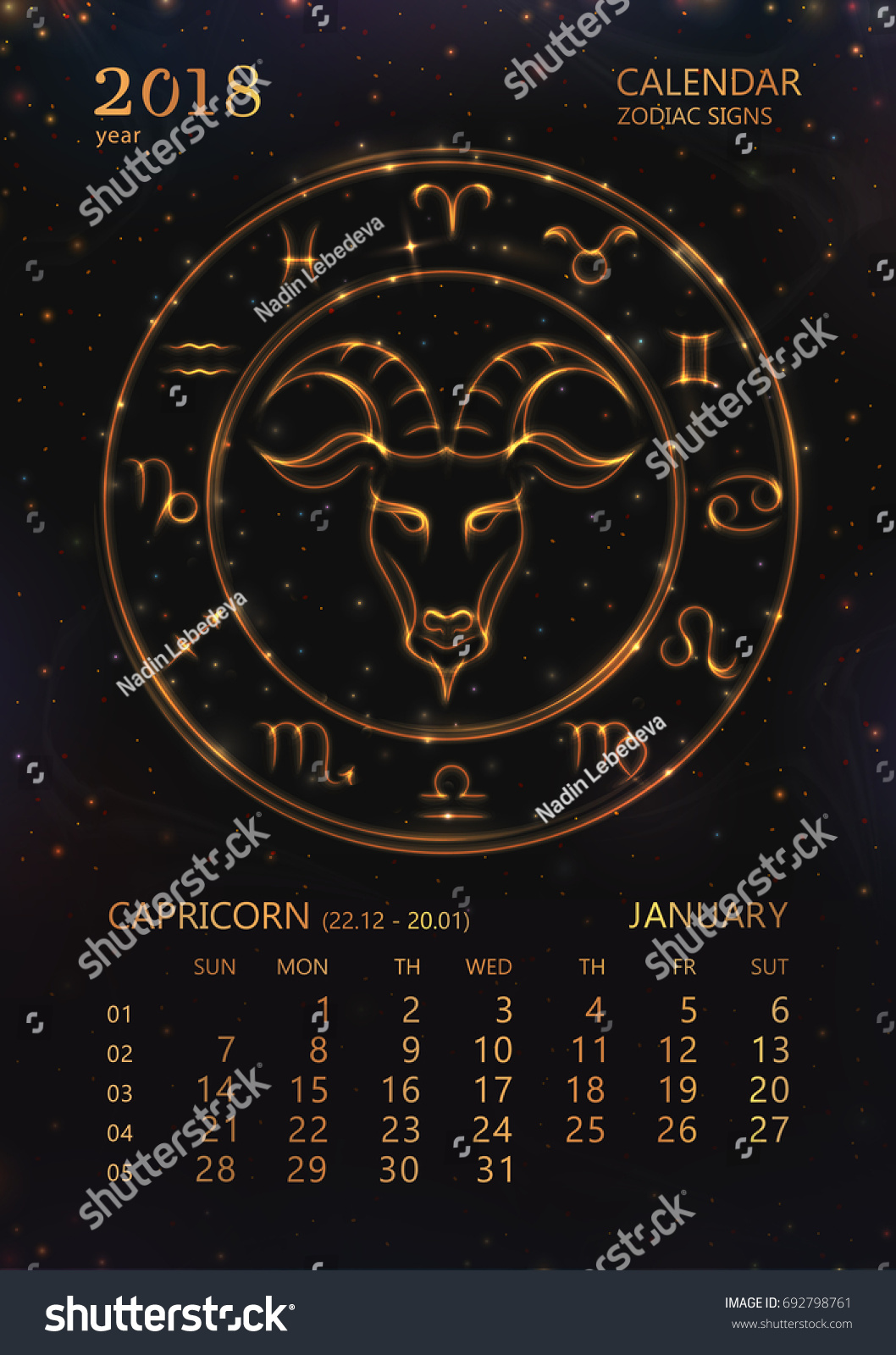 Glowing Astrology Zodiac Signs - Royalty Free Stock Vector 692798761 ...