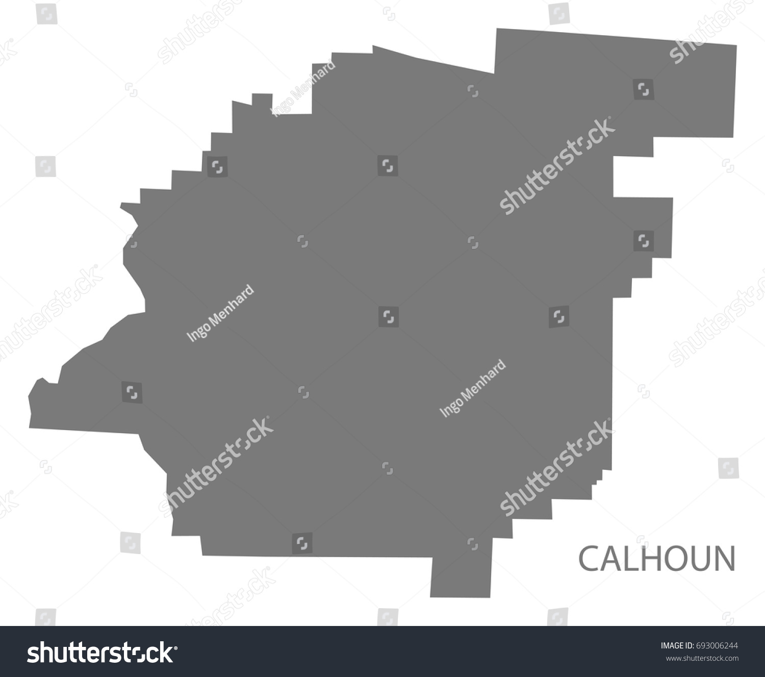 Calhoun County Map Of Alabama Usa Grey Royalty Free Stock Vector 693006244 3829