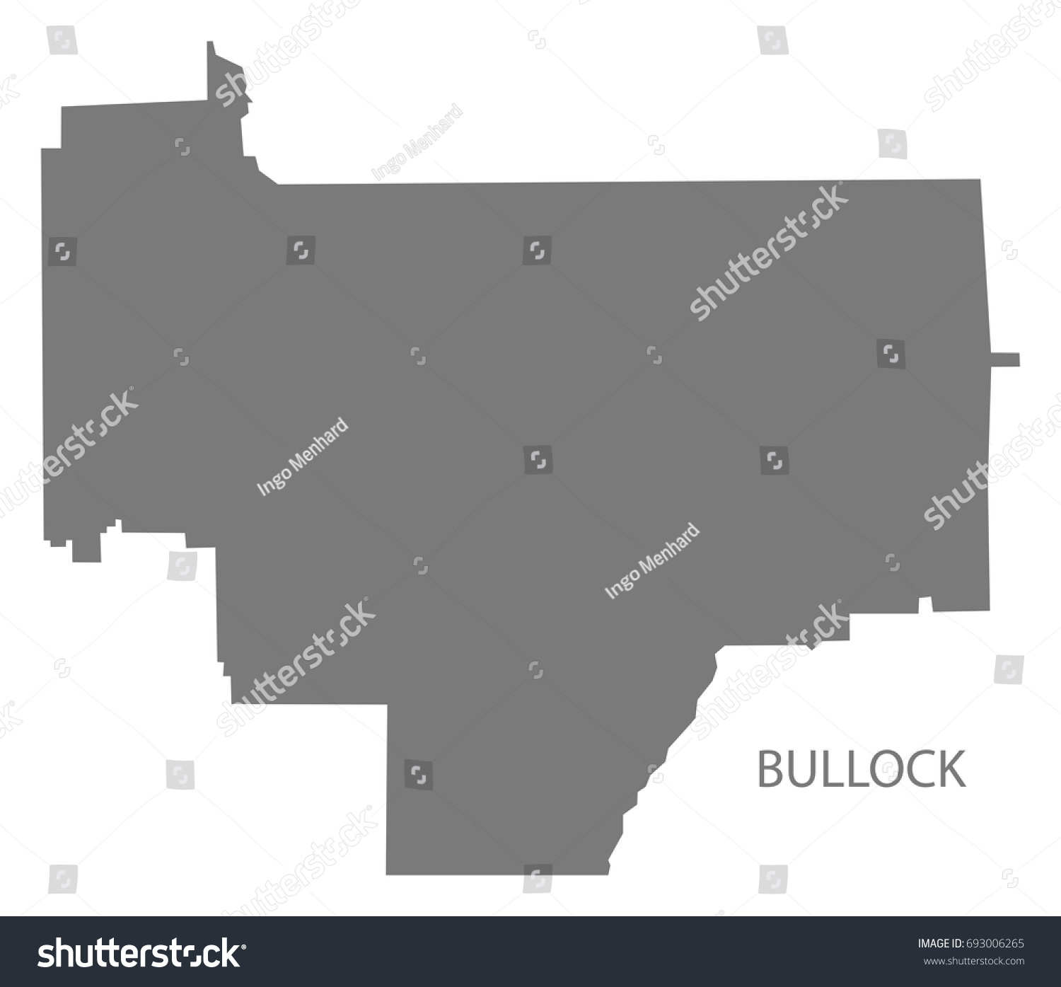 Bullock County Map Of Alabama Usa Grey Royalty Free Stock Vector 693006265 3193