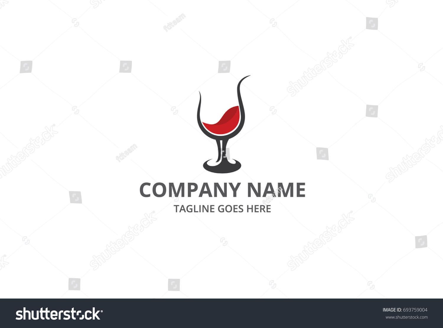 Glass Wine Logo - Royalty Free Stock Vector 693759004 - Avopix.com