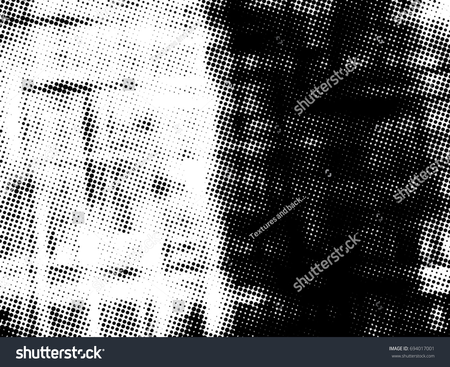Grunge halftone black and white. Abstract black and white texture. Vintage grayscale monochrome #694017001