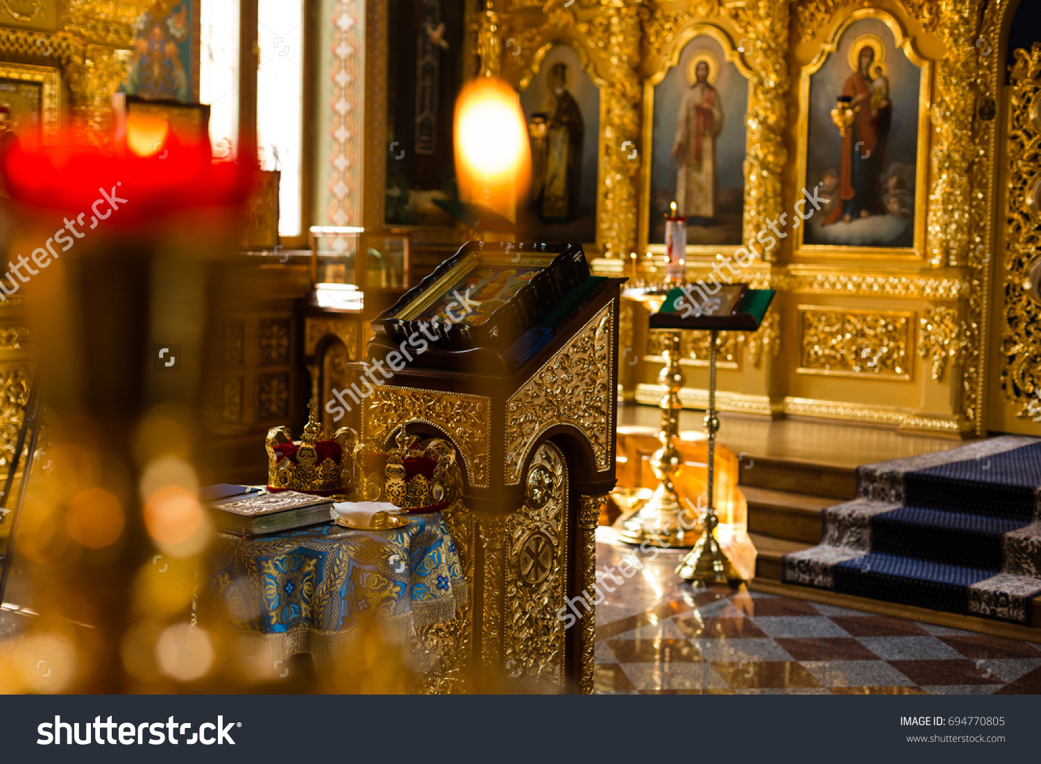 church. Orthodox Church. Christianity. church lighted candles icon religion #694770805