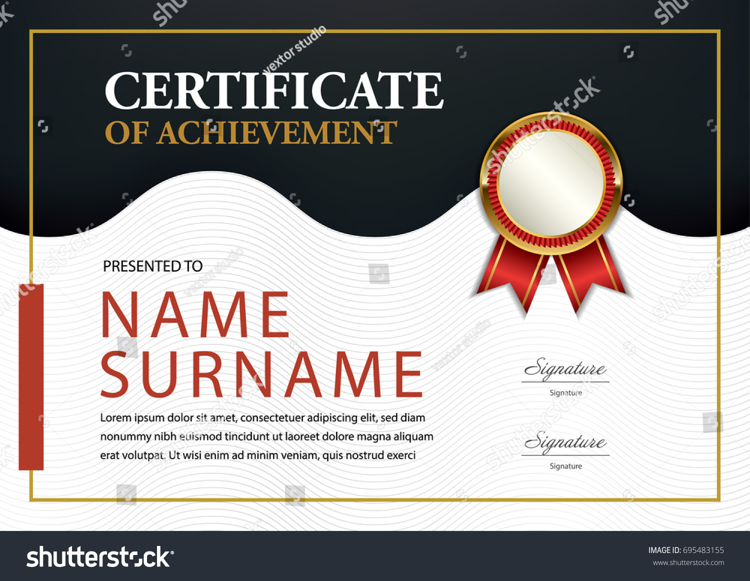 Certificate template,A4 size diploma, vector - Royalty Free Stock ...