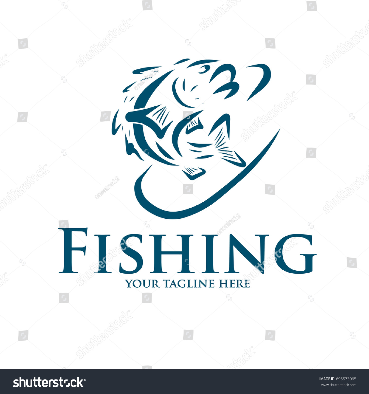 Fishing Logo - Royalty Free Stock Vector 695573065 - Avopix.com