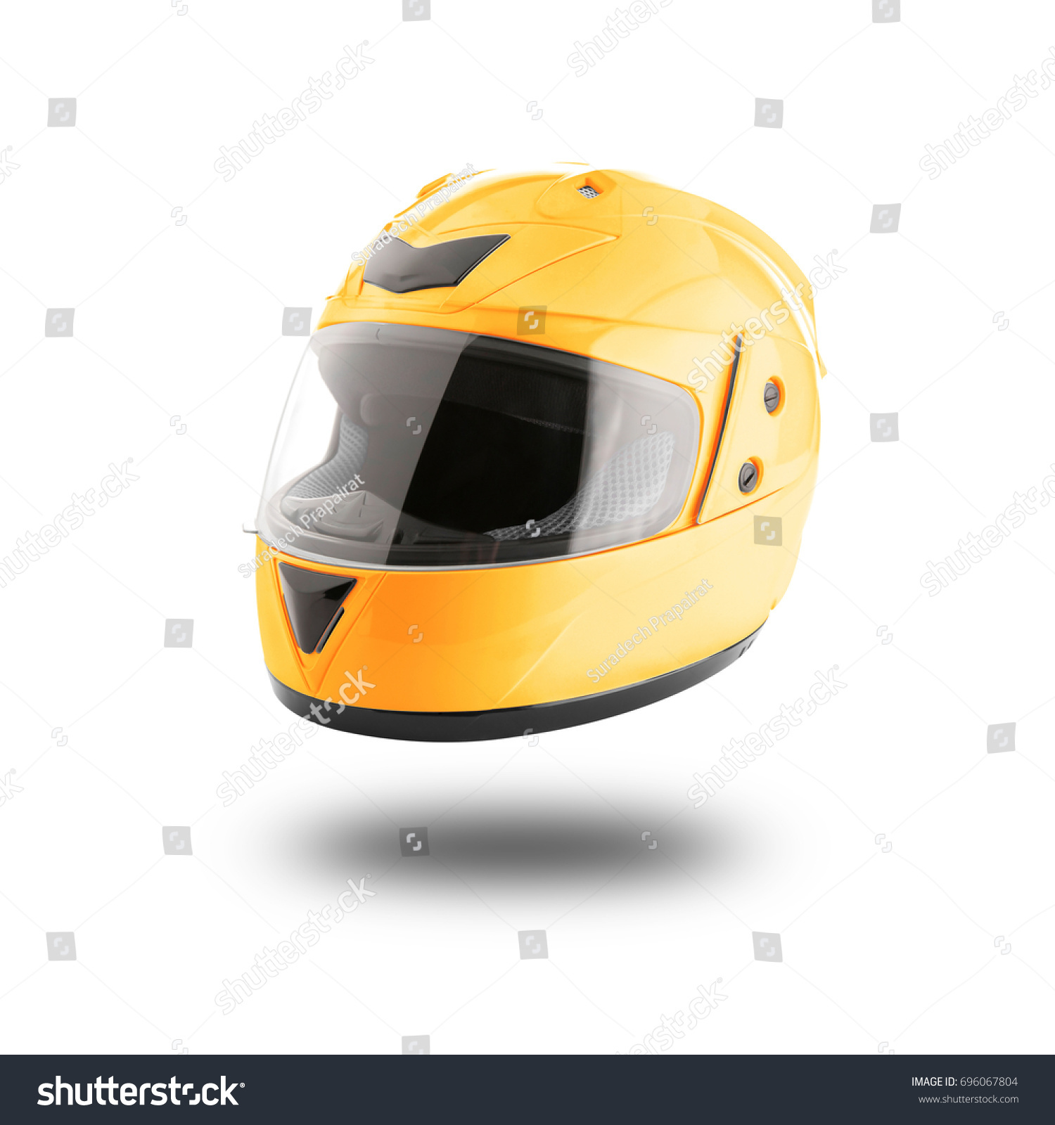 Motorcycle helmet over isolate on white background with clipping path

 #696067804