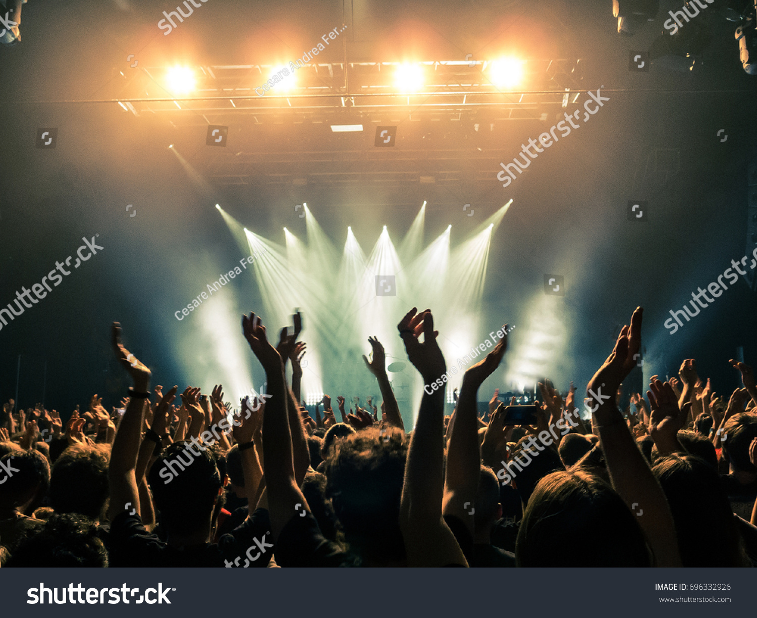 Concert crowd attending a concert, people - Royalty Free Stock Photo ...