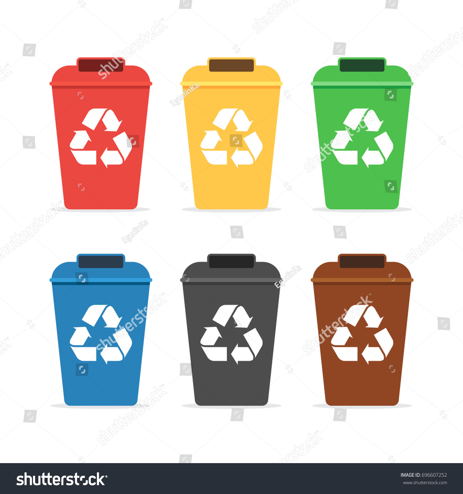 Colored trash containers for recycling. - Royalty Free Stock Vector ...