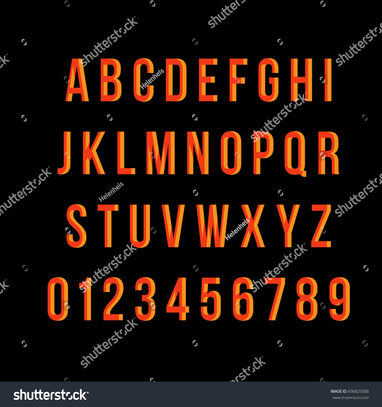 Alphabet and numbers with transparency effect - Royalty Free Stock ...