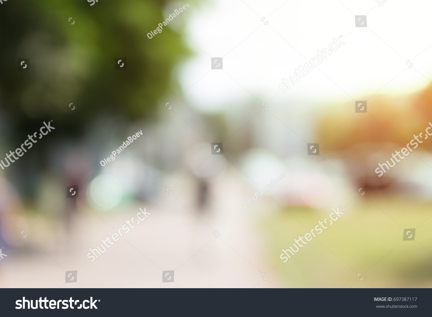 Abstract blurred background of a day city #697387117
