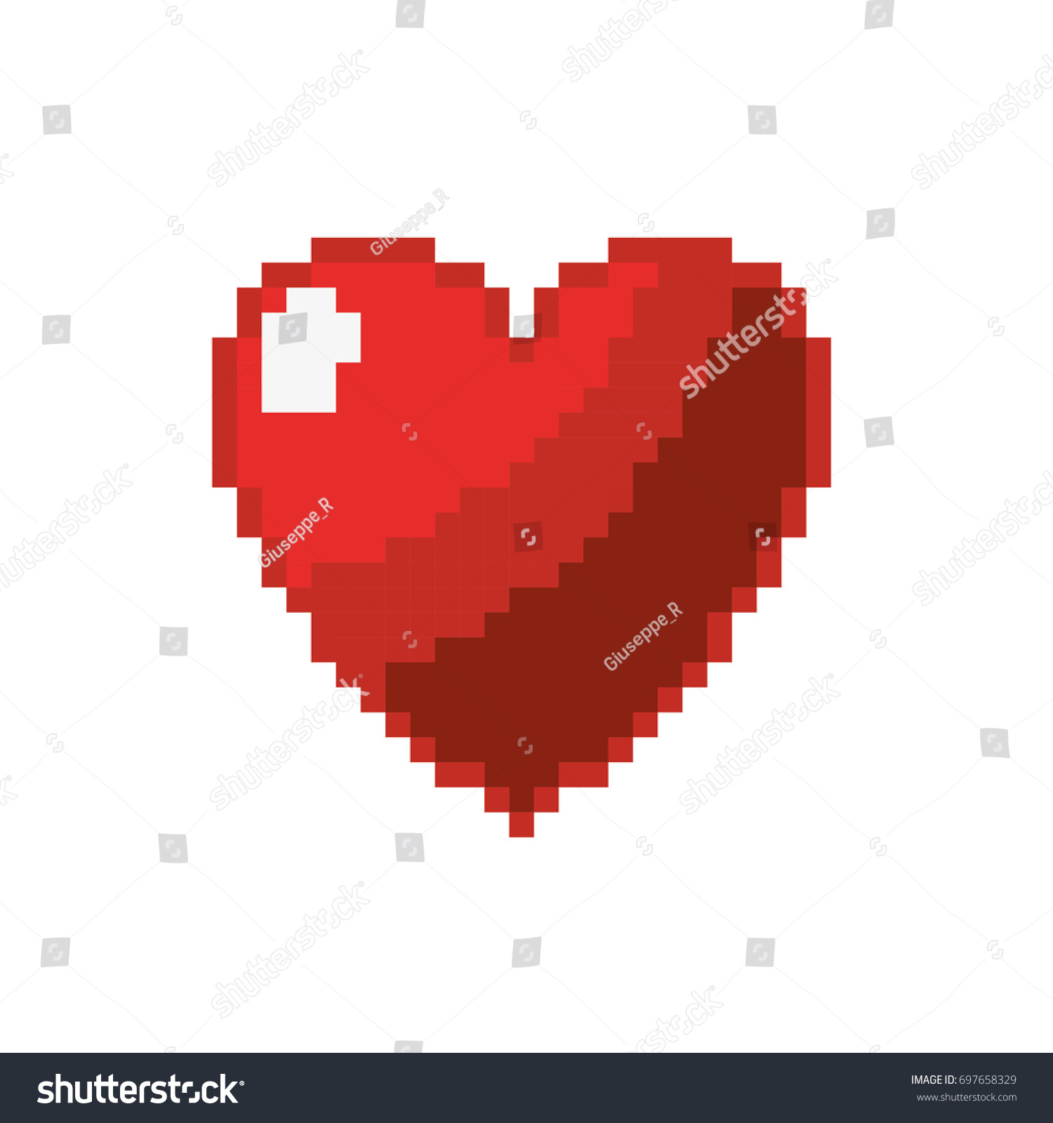 heart love and life symbol design - Royalty Free Stock Vector 697658329 ...