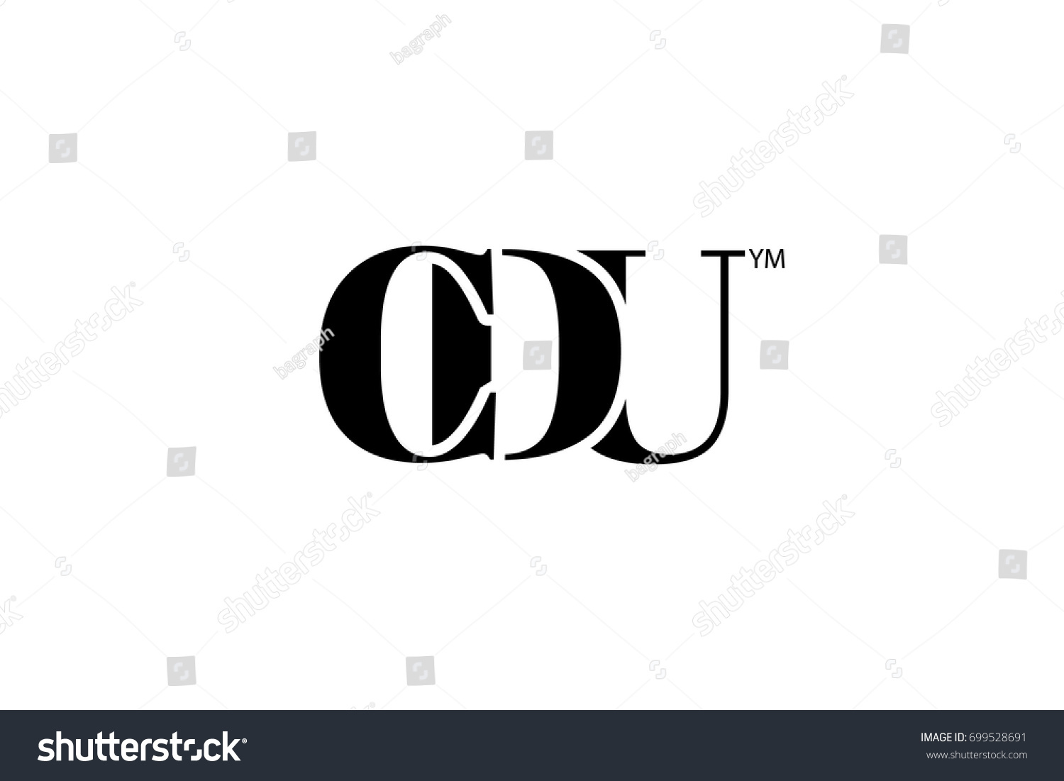 CDU Logo Branding Letter. Vector graphic design. - Royalty Free Stock