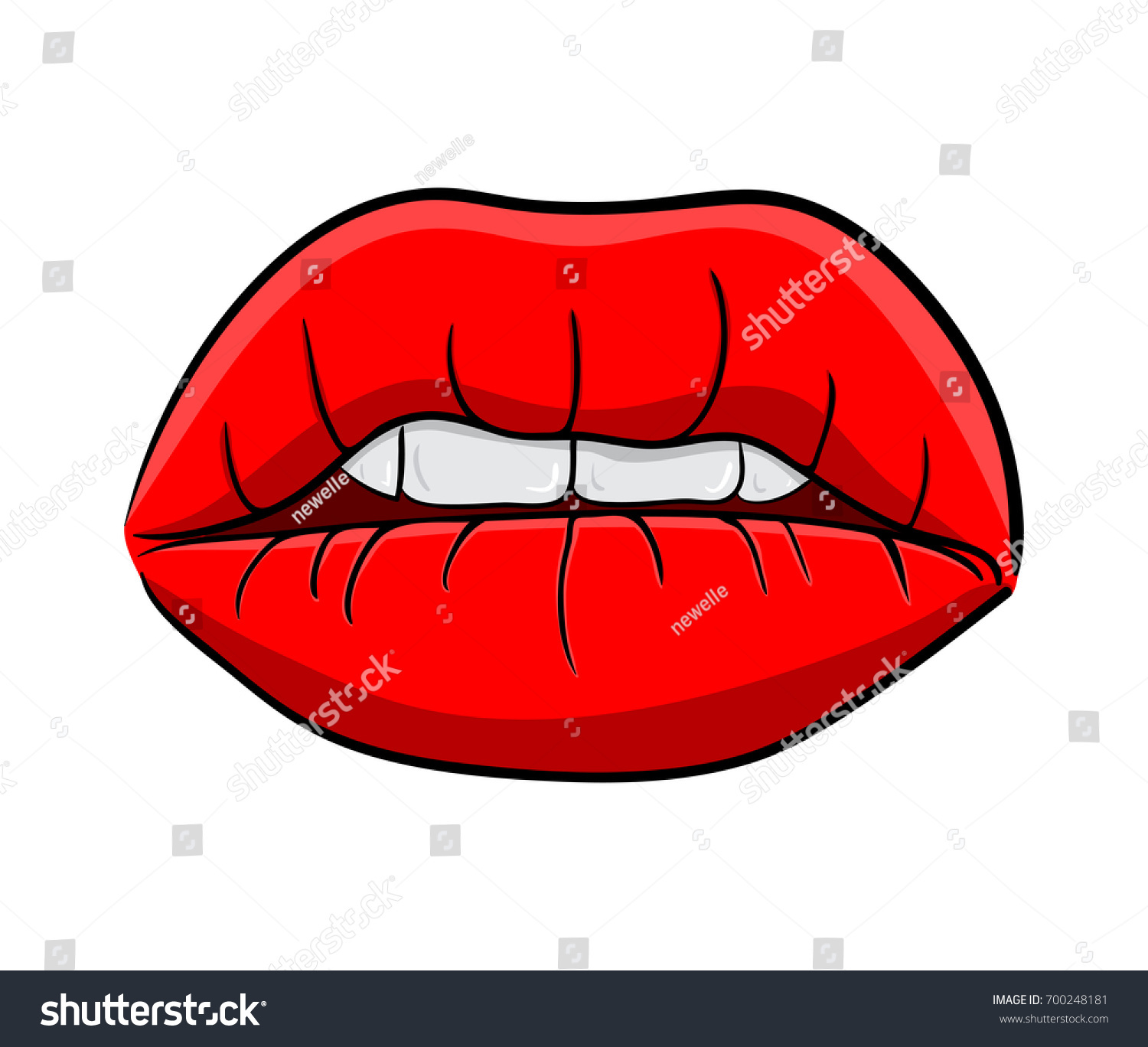 lips with teeth cartoon vector symbol icon - Royalty Free Stock Vector ...