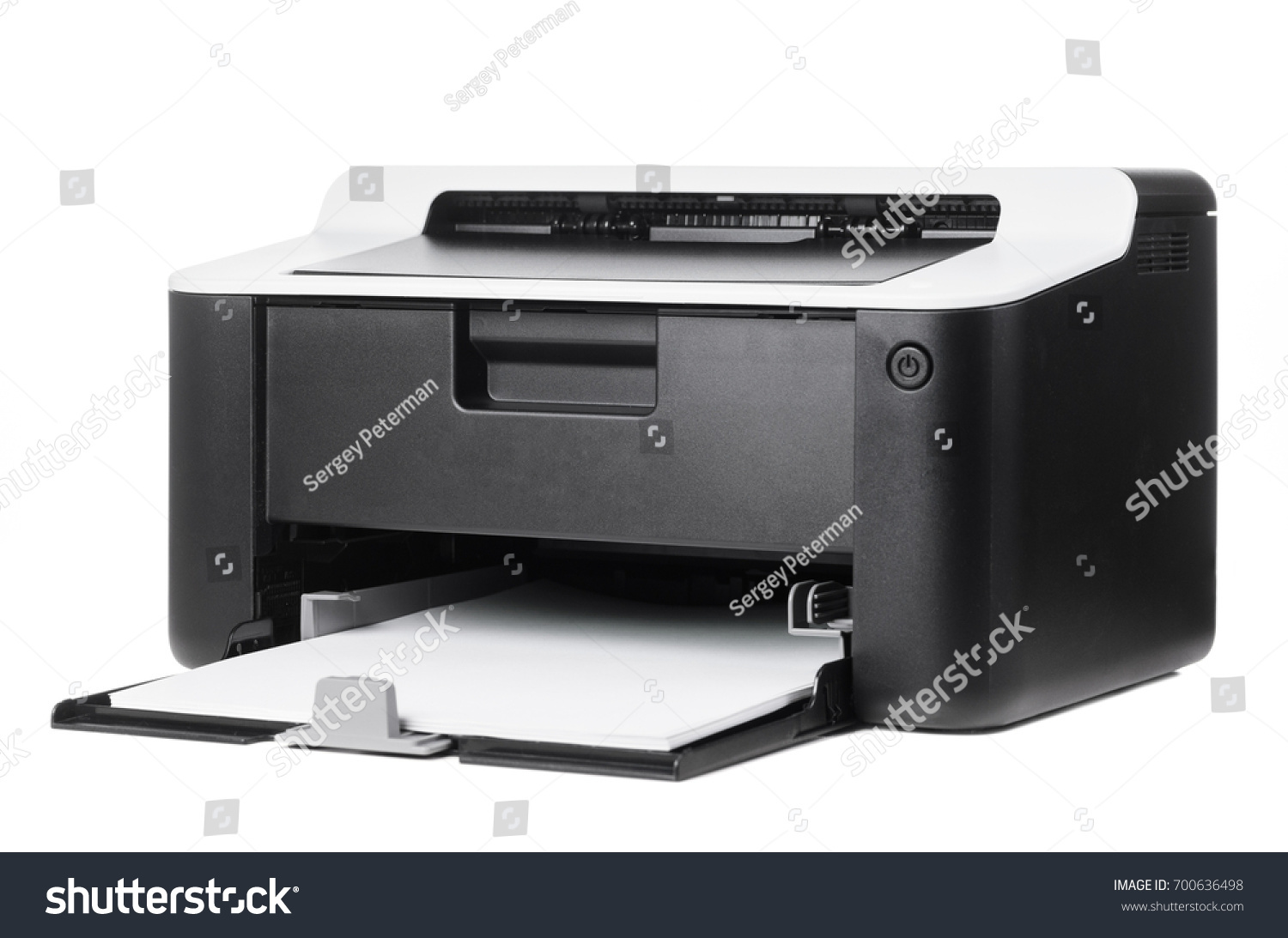 Compact laser home printer isolated on white background #700636498