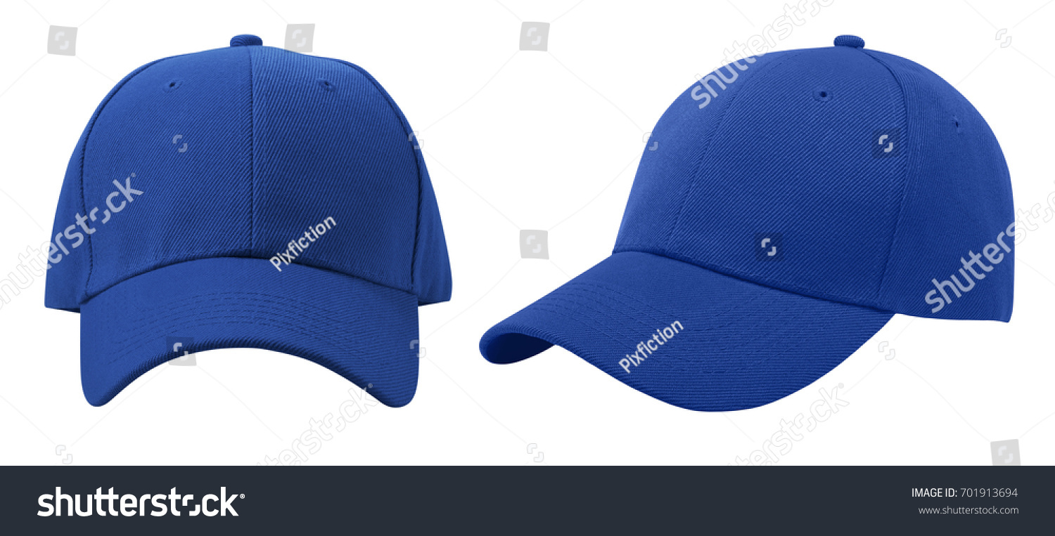 Baseball cap isolated on white background. Front and side view. #701913694