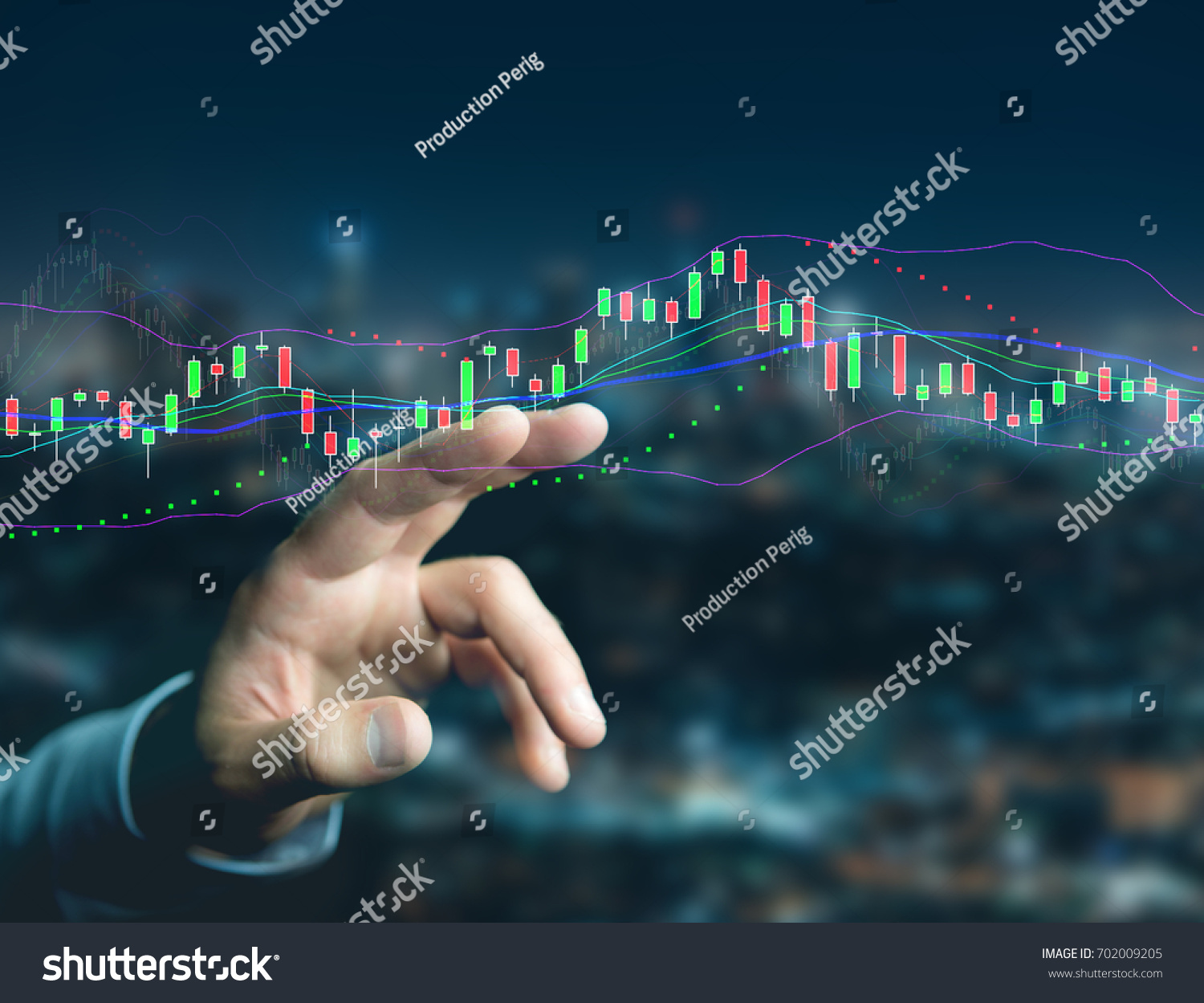 View of a Trading forex data information displayed on a stock exchange interface - Finance concept #702009205