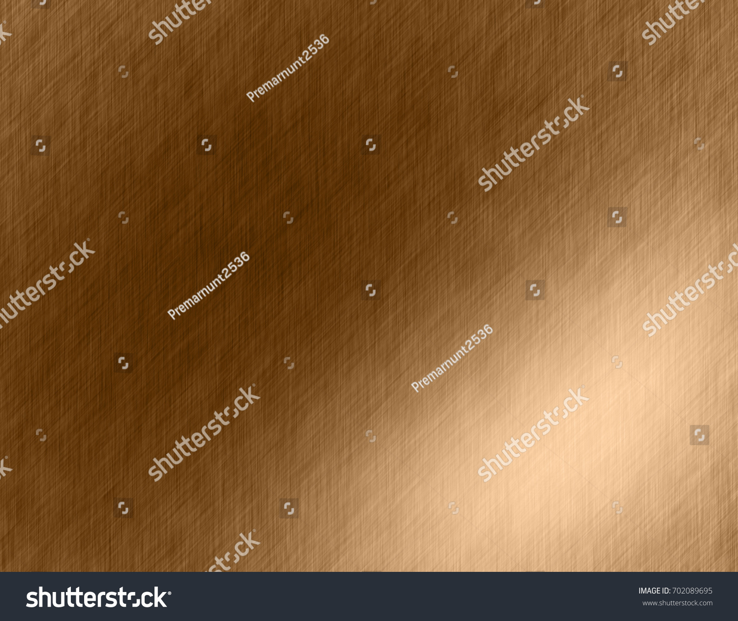 Gold metal brushed background or texture of brushed steel plate with reflections Iron plate and shiny #702089695