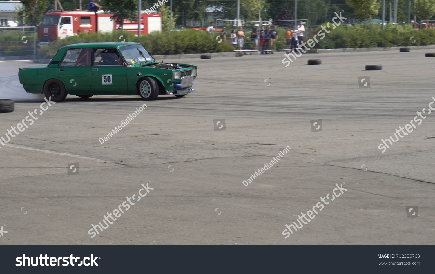 Moscow, Russia - August 19, 2017 : All- Russian annual festival of cars,competition drifting #702355768