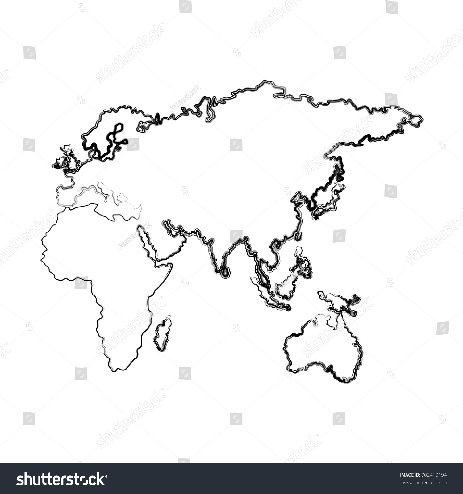 map of europe africa and asia country - Royalty Free Stock Vector ...