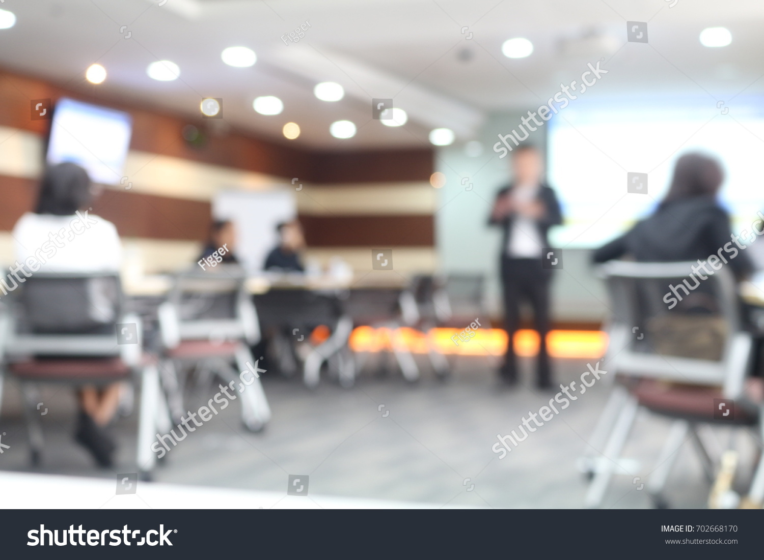 Inside a meeting room with blurred background #702668170