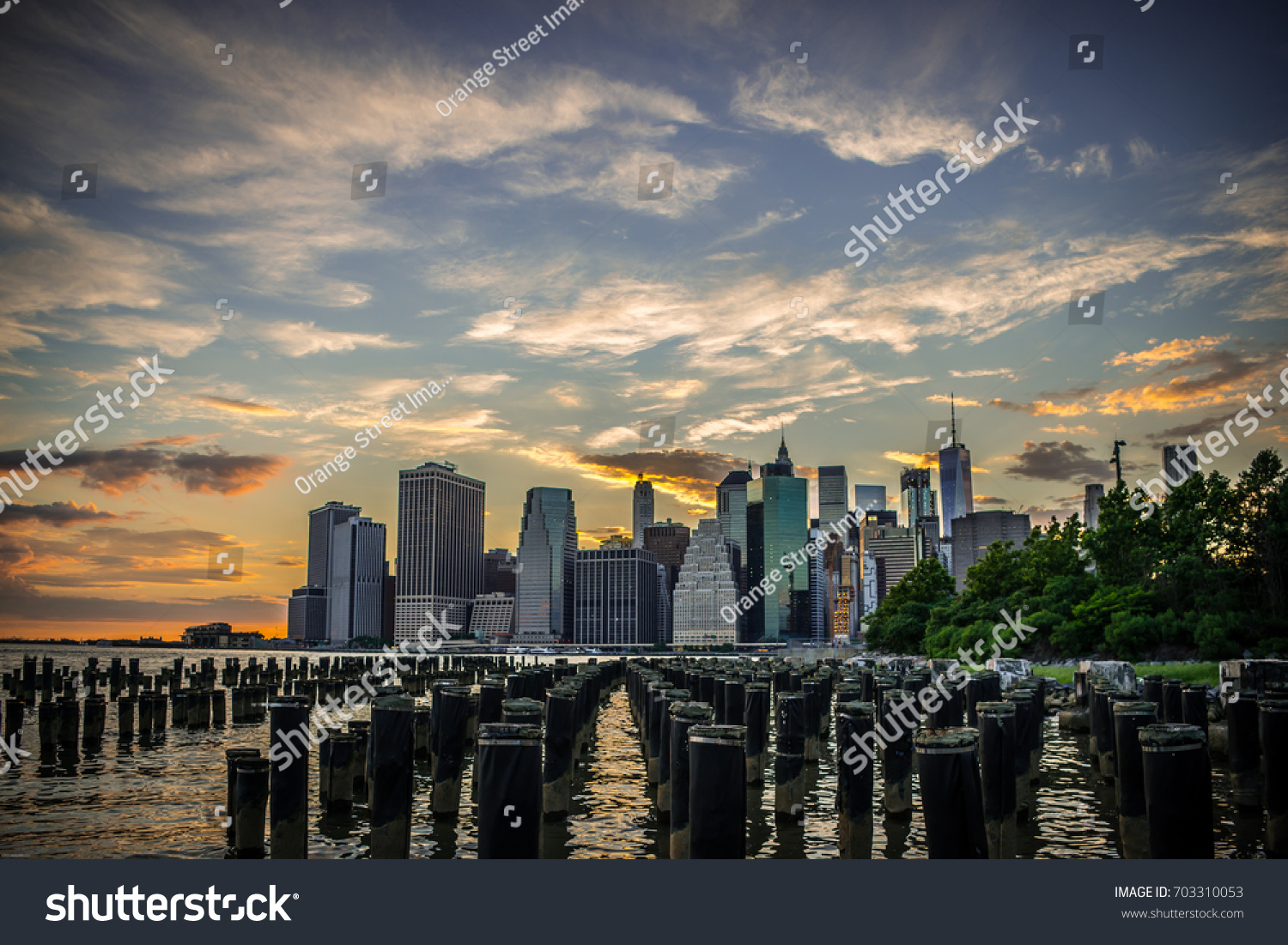 Lower Manhattan Sunset #703310053
