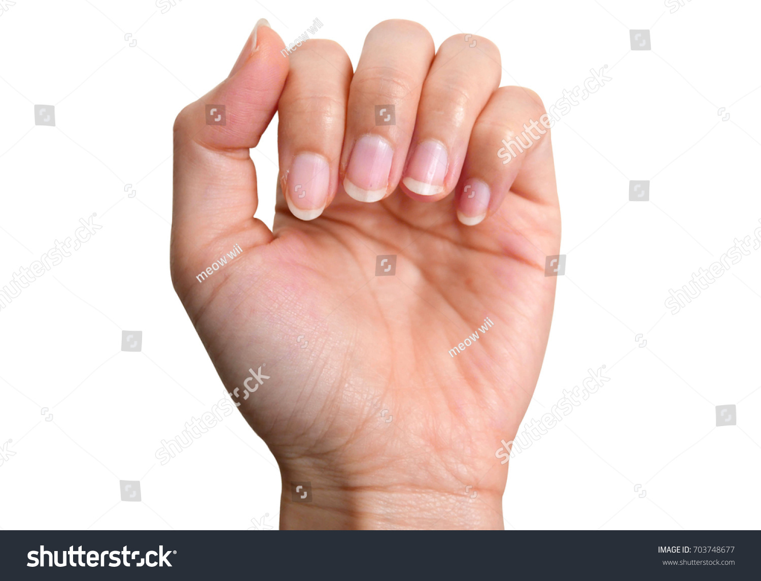 fingernail lack of nutrients and do not make nail not shape and not care, this image can be use for health care concept #703748677