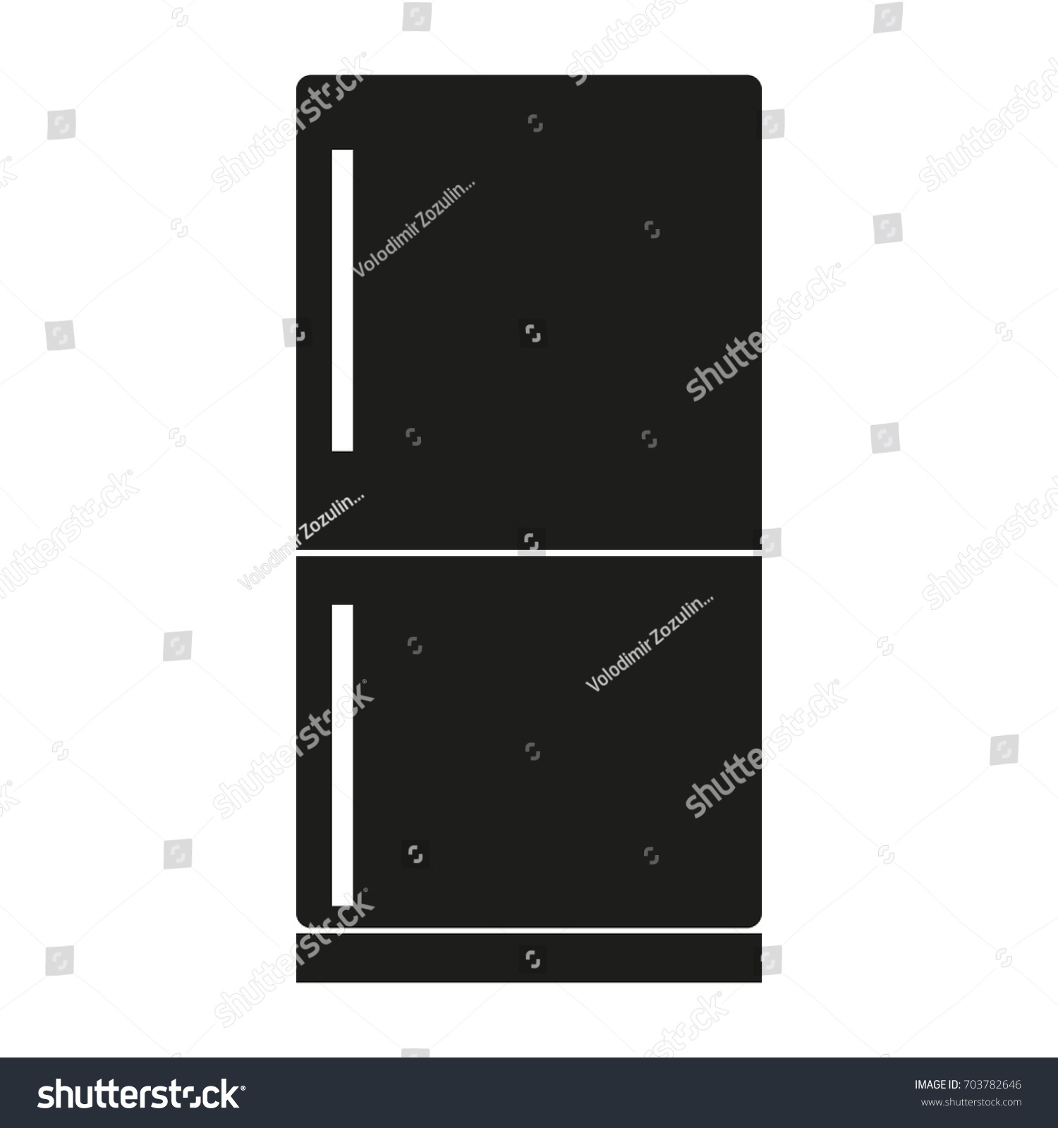 Fridge silhouettes Vector black icon on white - Royalty Free Stock ...