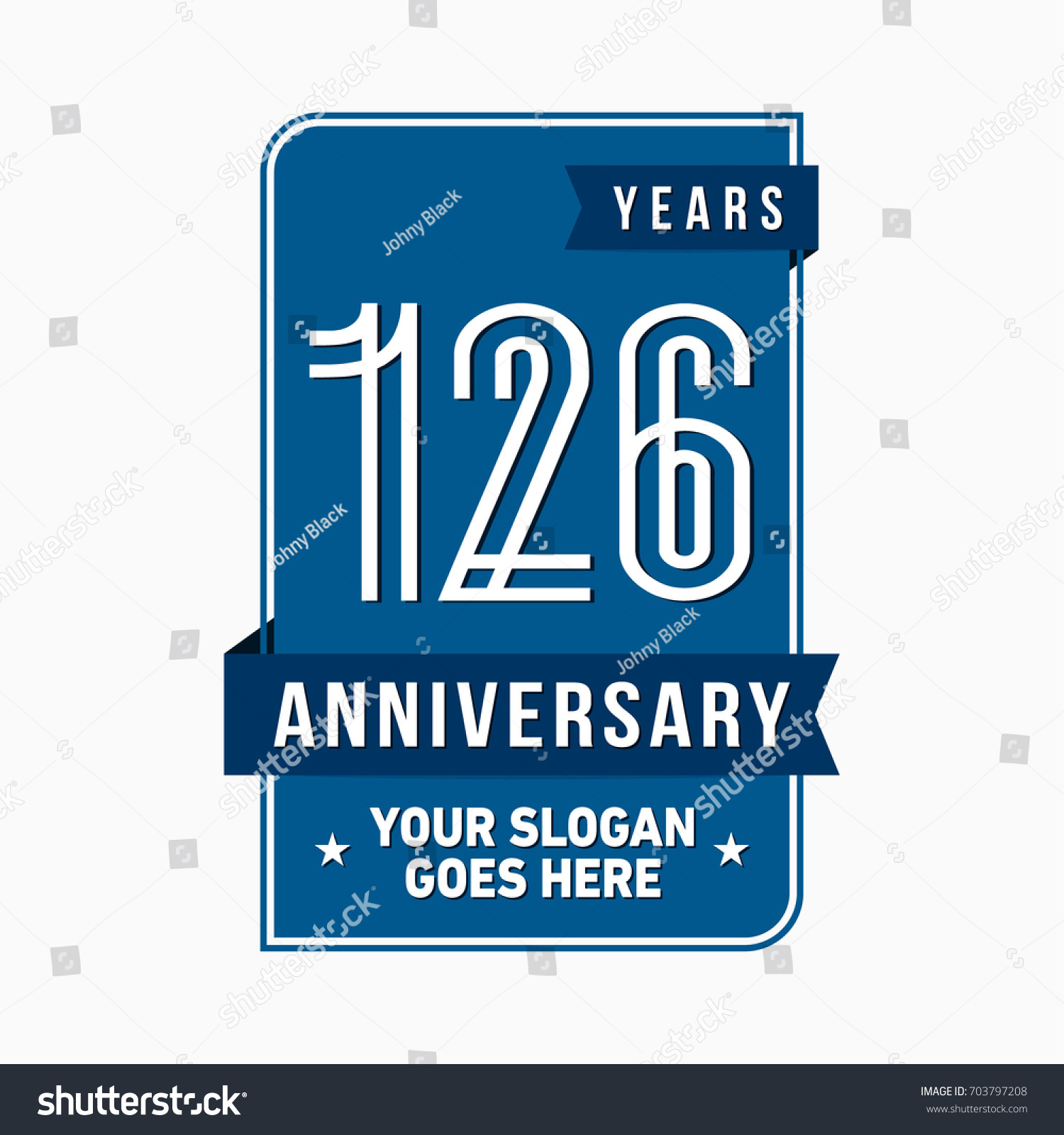 126 years anniversary design template. Vector - Royalty Free Stock ...