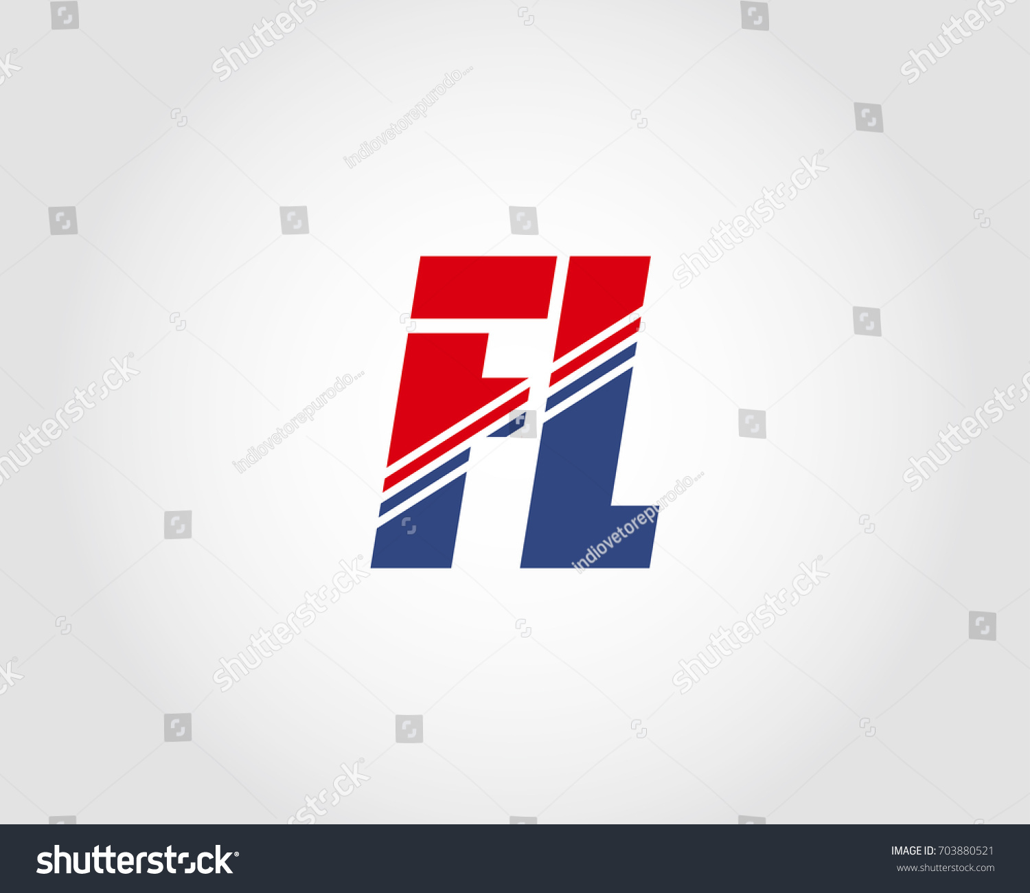 Letter F and L red and blue combination logo - Royalty Free Stock ...