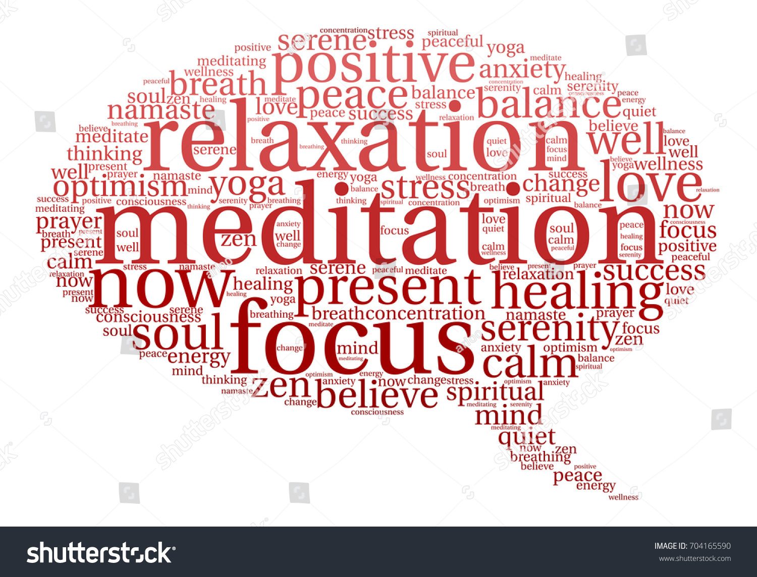 Meditation word cloud on a white background. - Royalty Free Stock ...