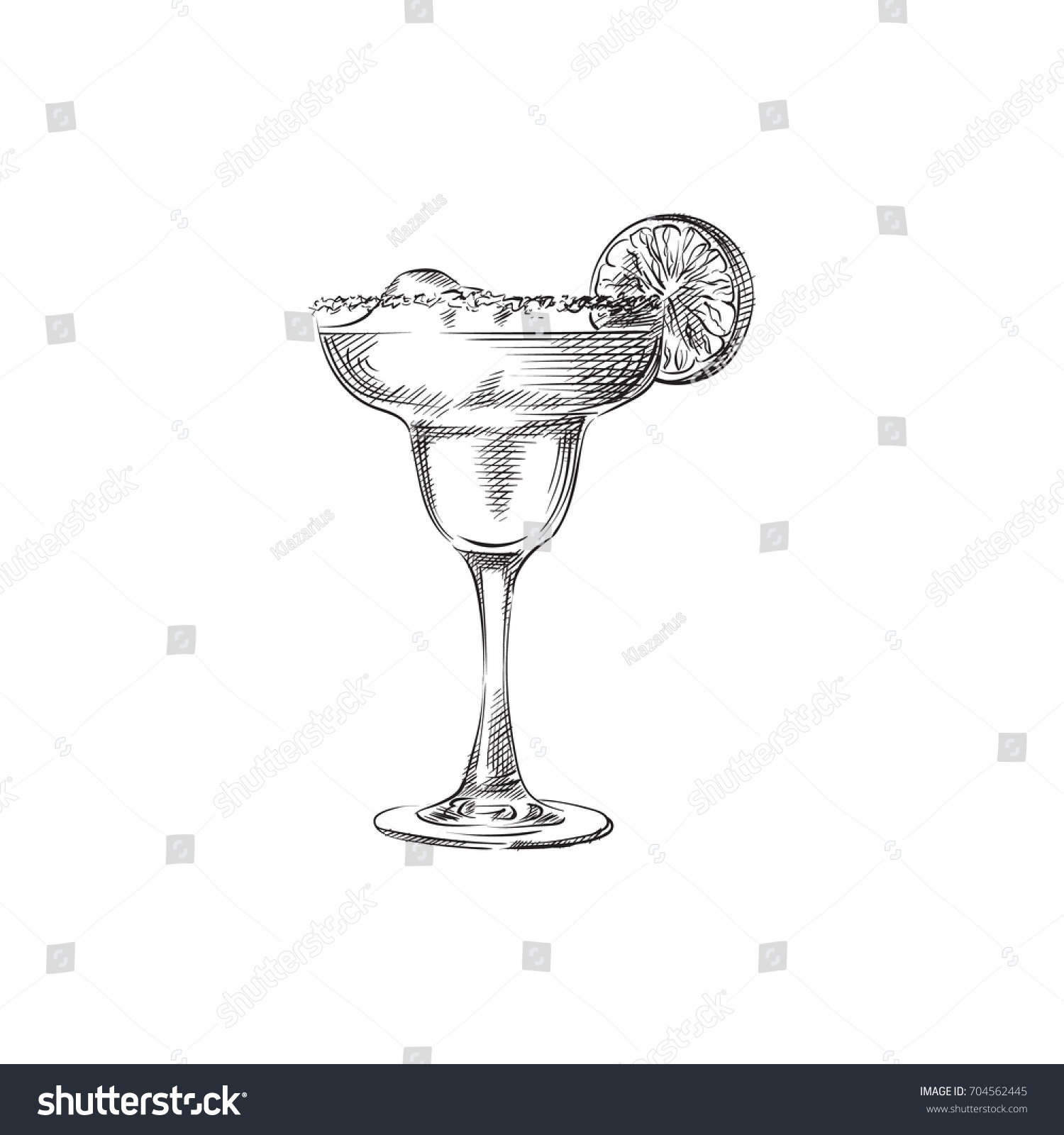 Hand Drawn Margarita Sketch Symbol Vector Royalty Free Stock Vector 704562445 9136