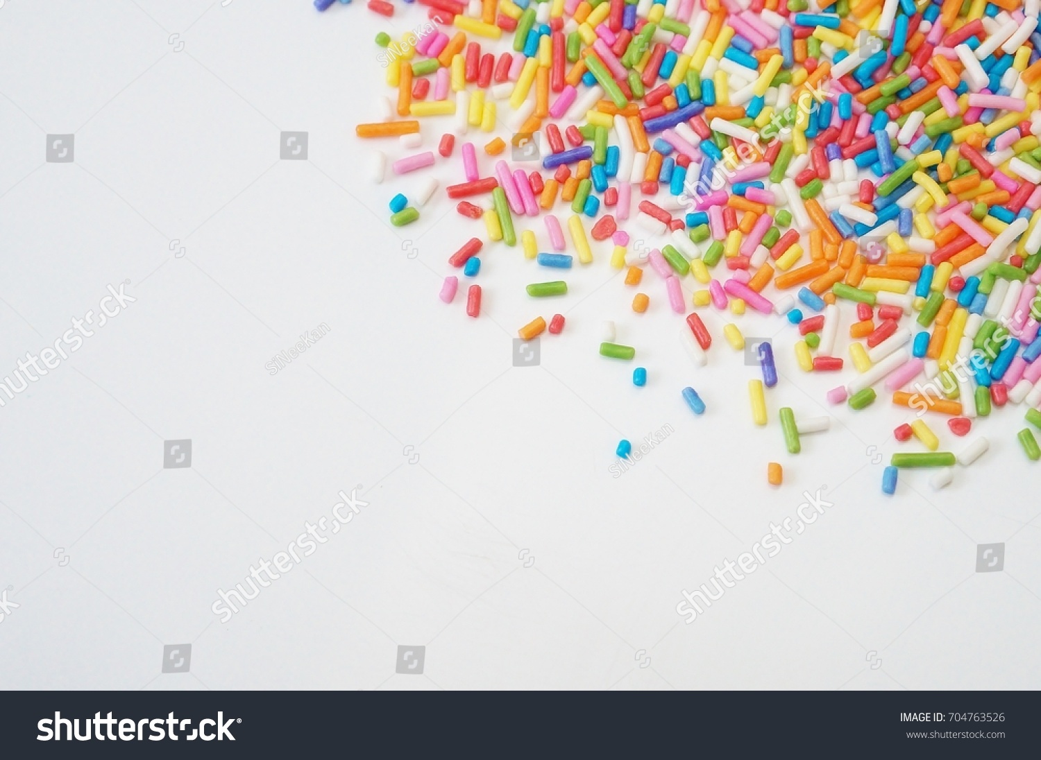 Sugar sprinkle dots, decoration for cake and bakery for background #704763526