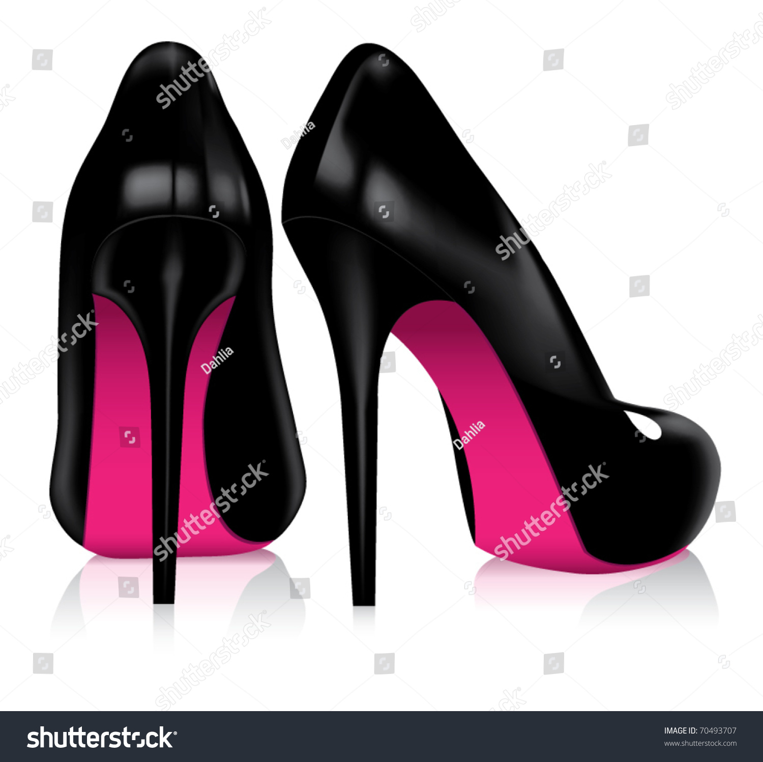 pair of high heel shoes. fashion. fashionable shoe vector. #70493707