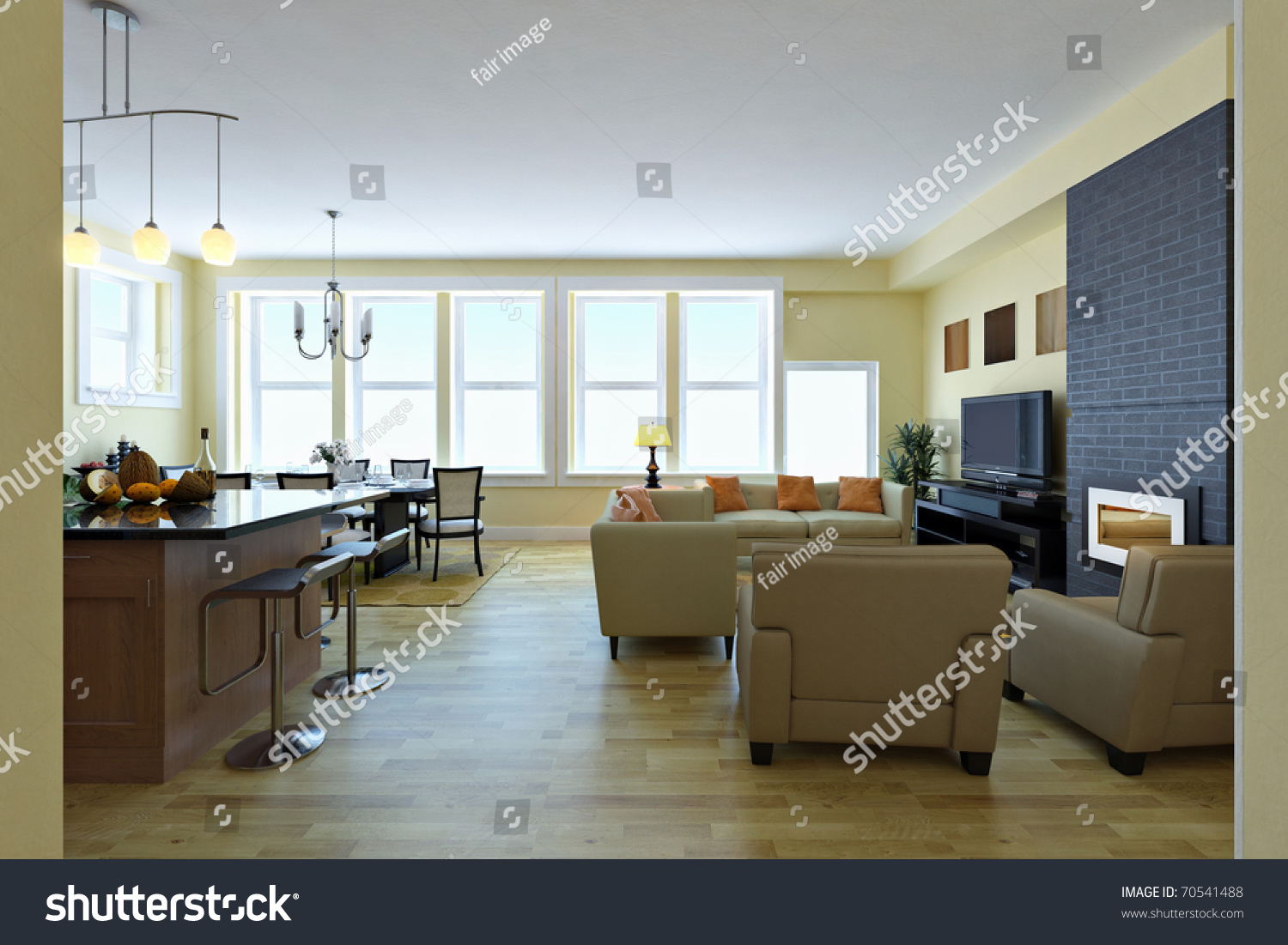 Modern living room. Interior design idea. #70541488