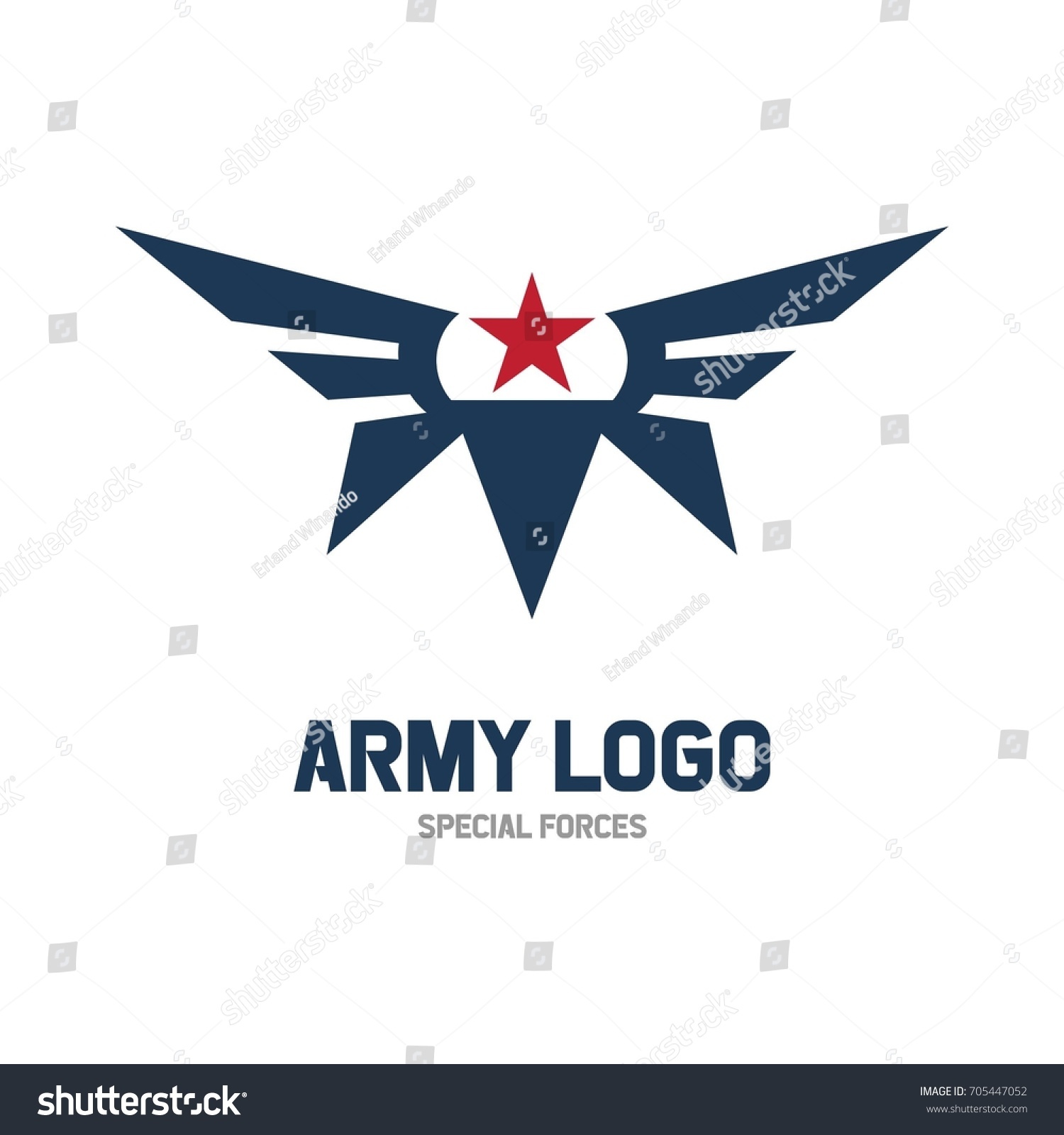 Army Logo Template. Military Logo Concept - Royalty Free Stock Vector 