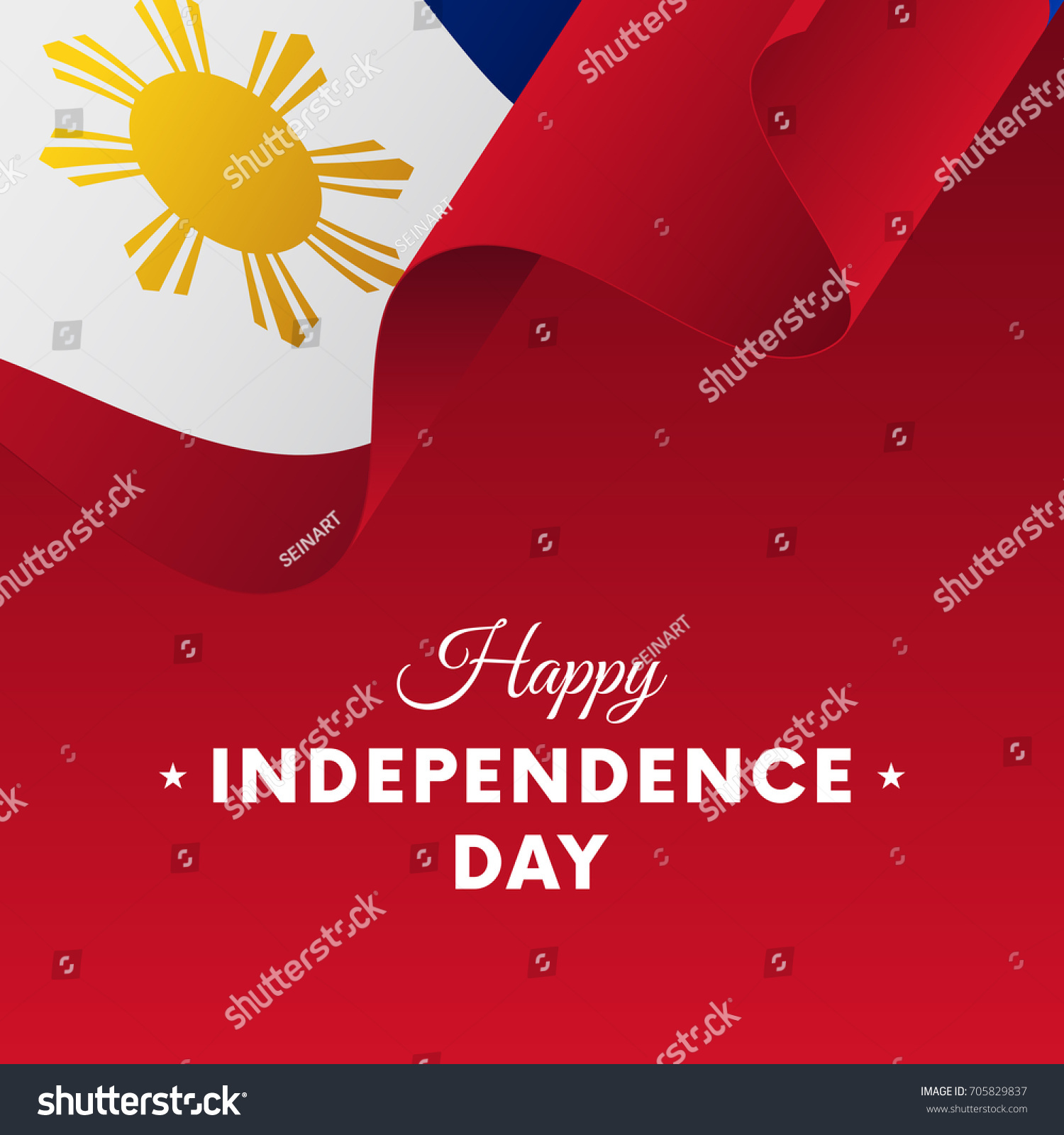 Banner or poster of Philippines independence day Royalty Free Stock