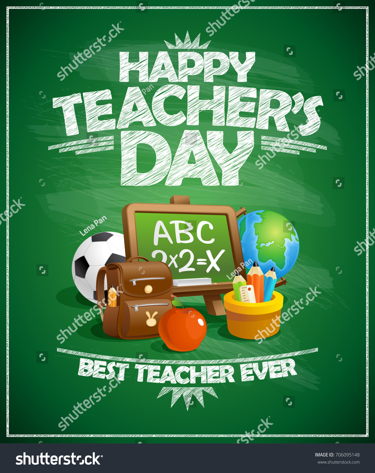 Happy teacher`s day poster concept - Royalty Free Stock Vector ...